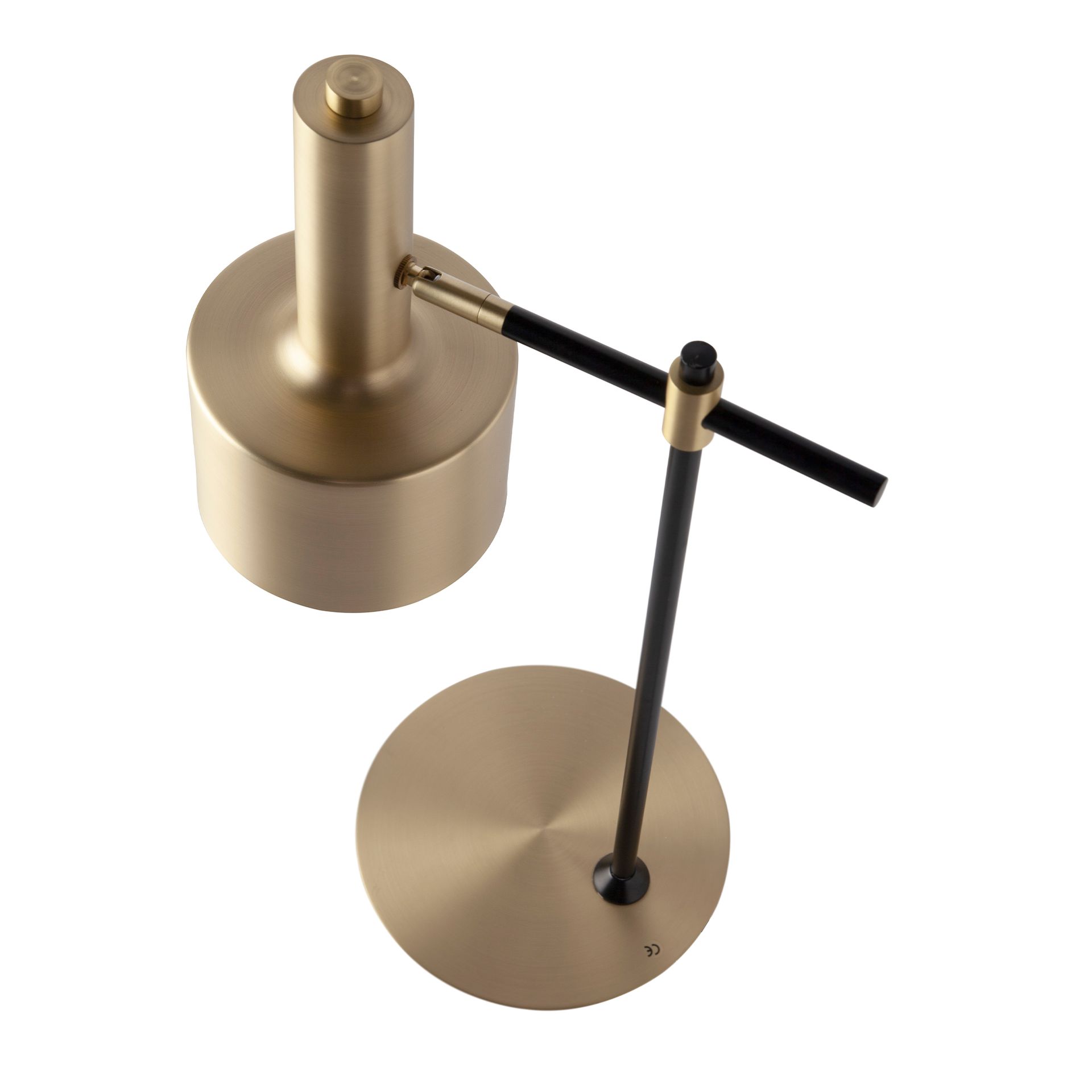 Table lamp gold aluminium and black steel