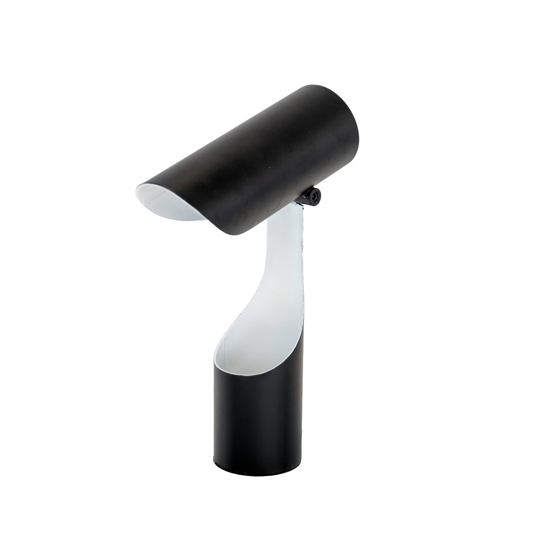 Table lamp in black and white steel