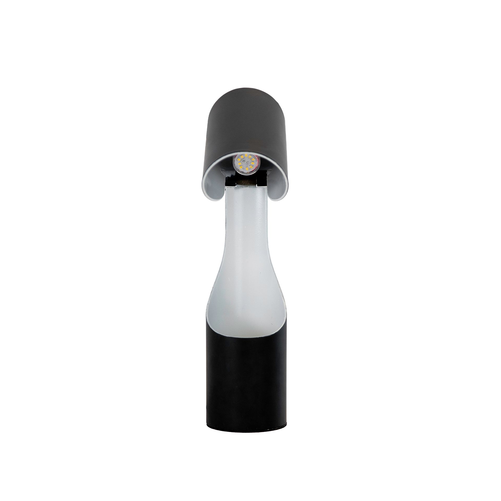 Table lamp in black and white steel