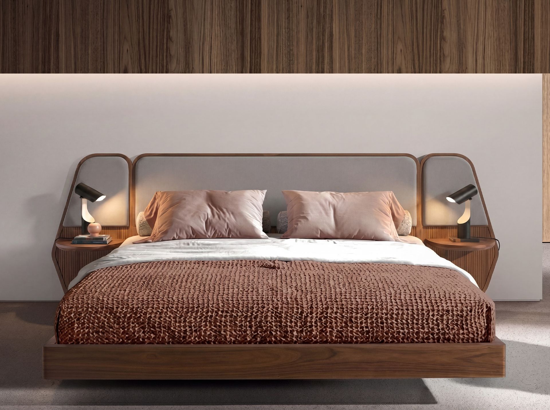 Table lamp in black and white steel