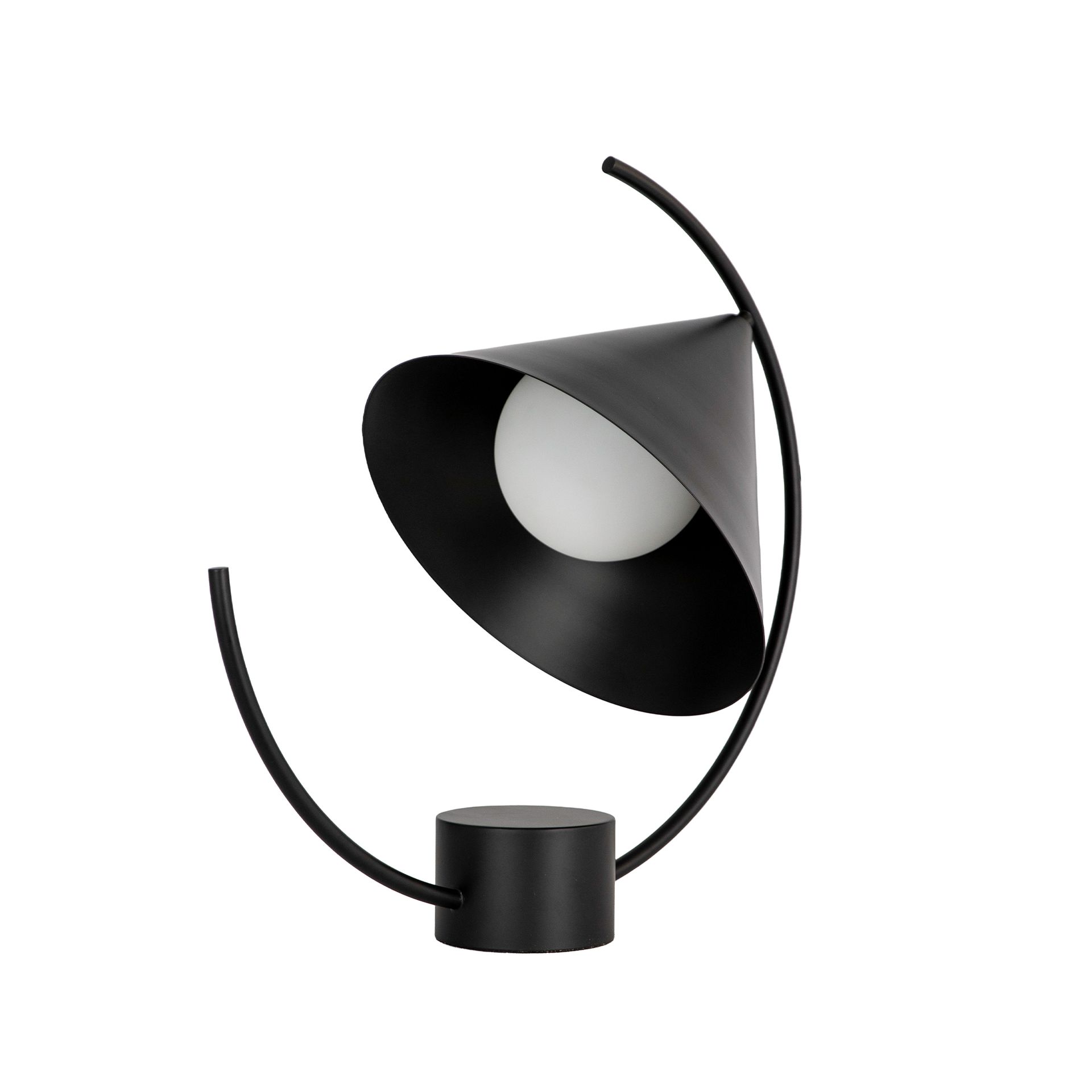 Table lamp in black steel