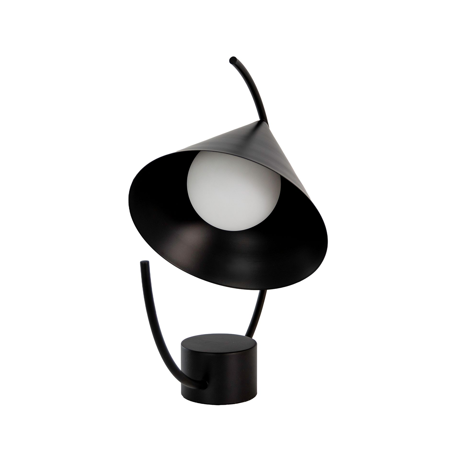 Table lamp in black steel