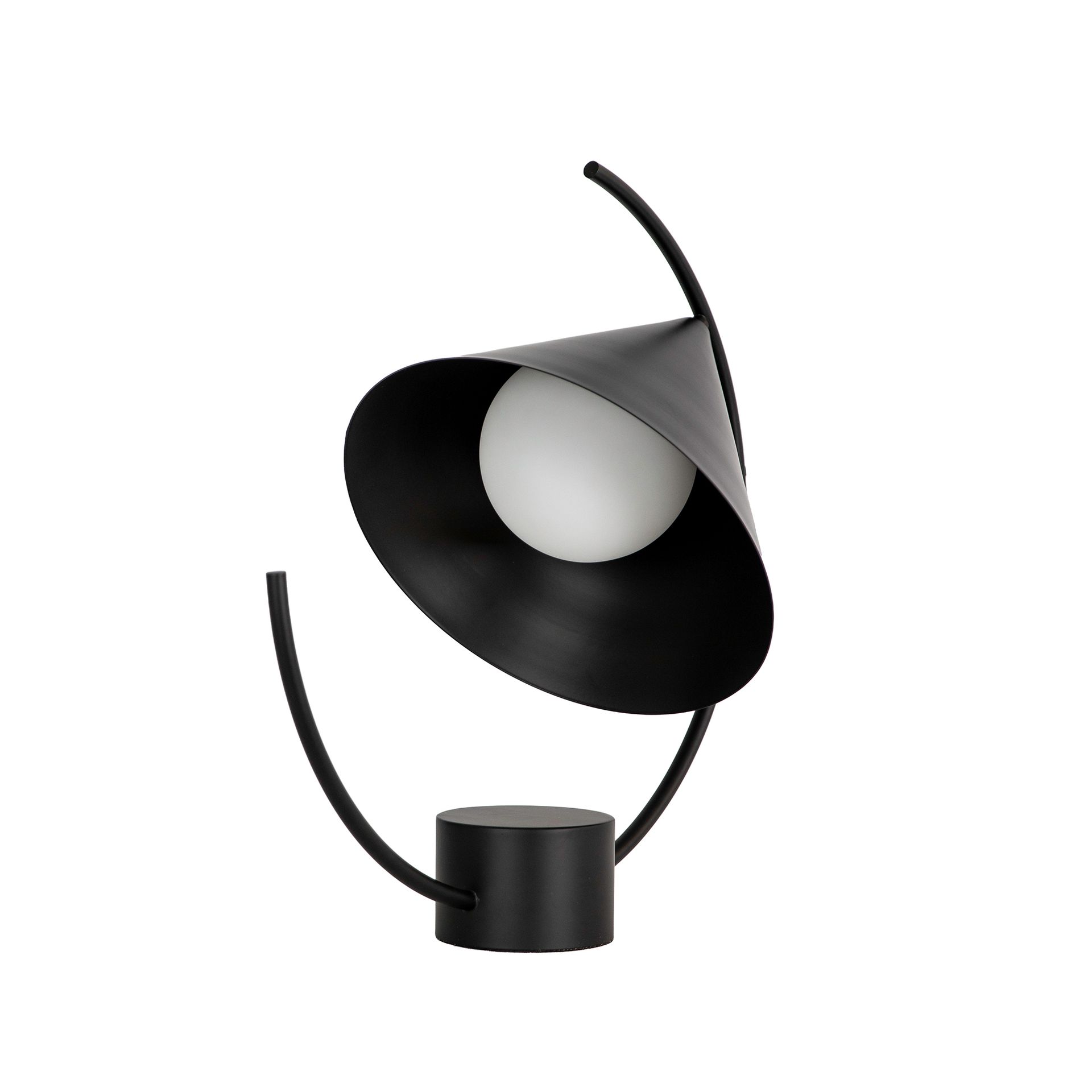 Table lamp in black steel