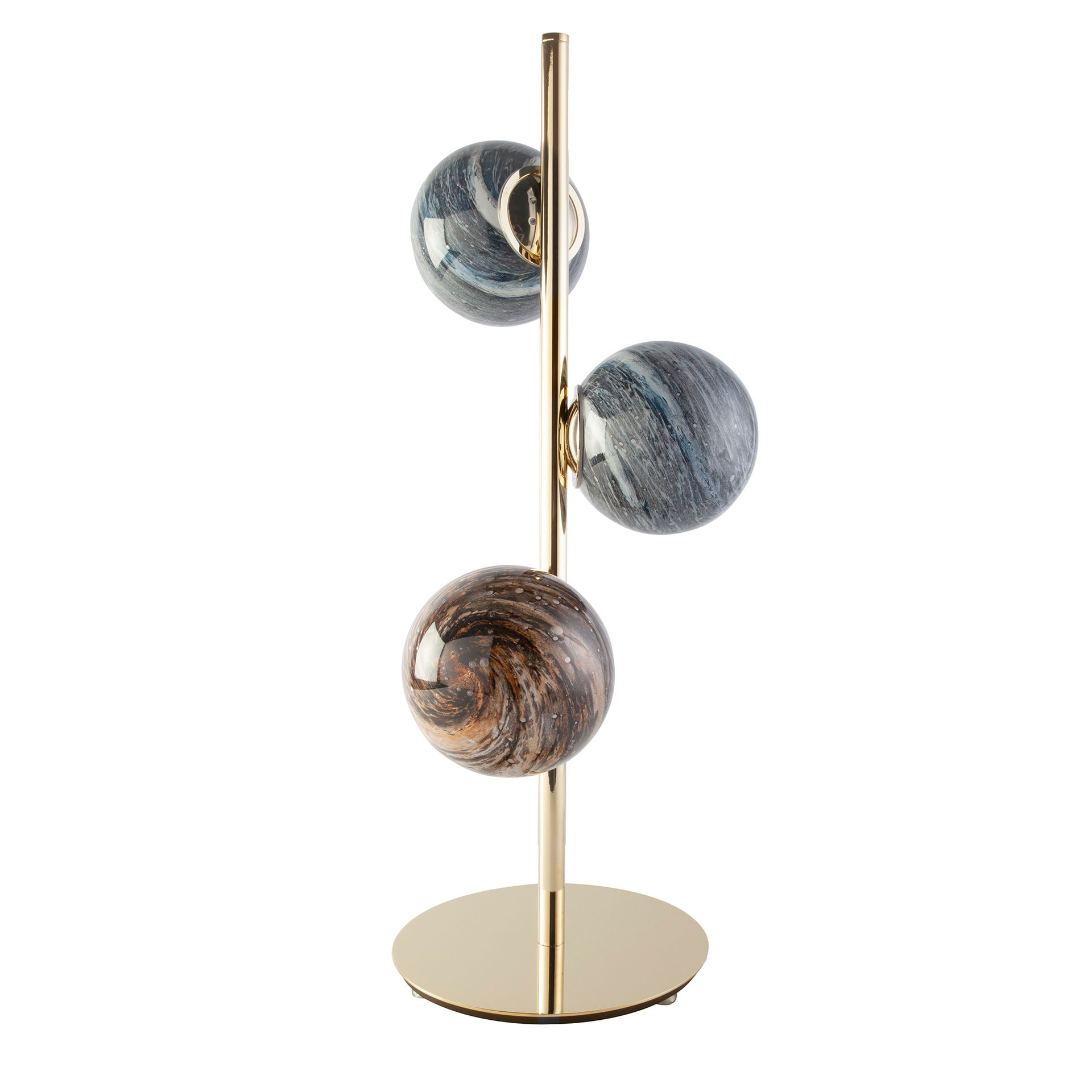 Table lamp in stainless steel