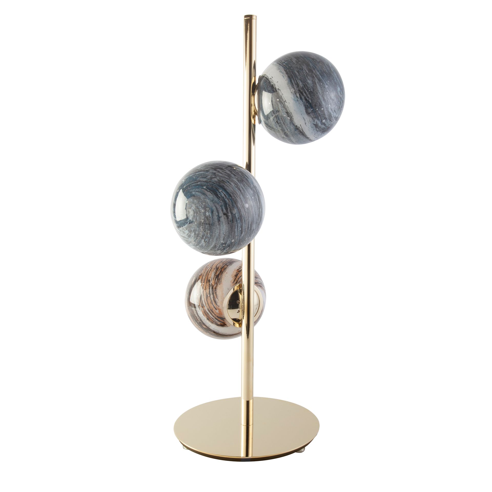 Table lamp in stainless steel