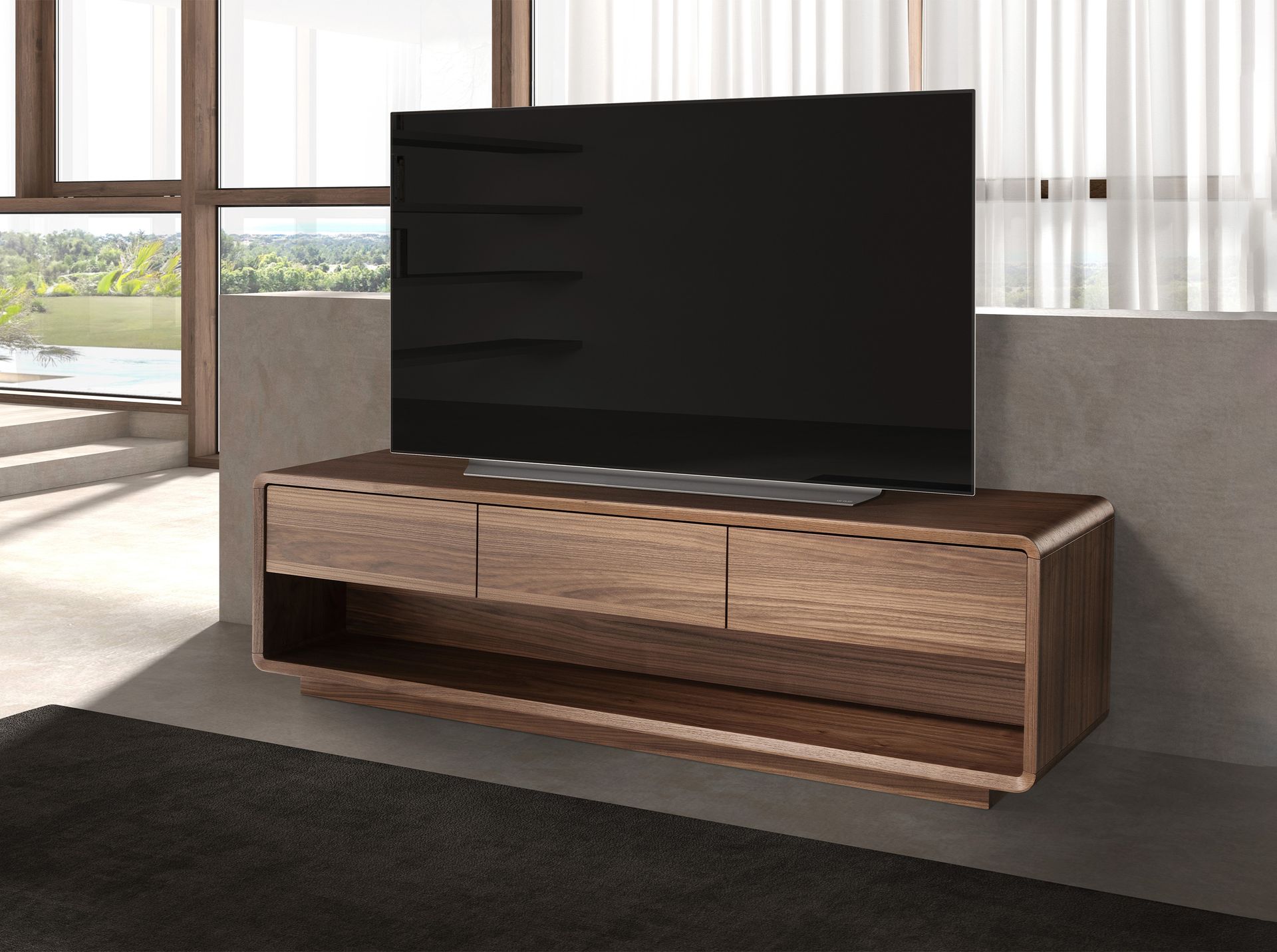 Walnut TV unit
