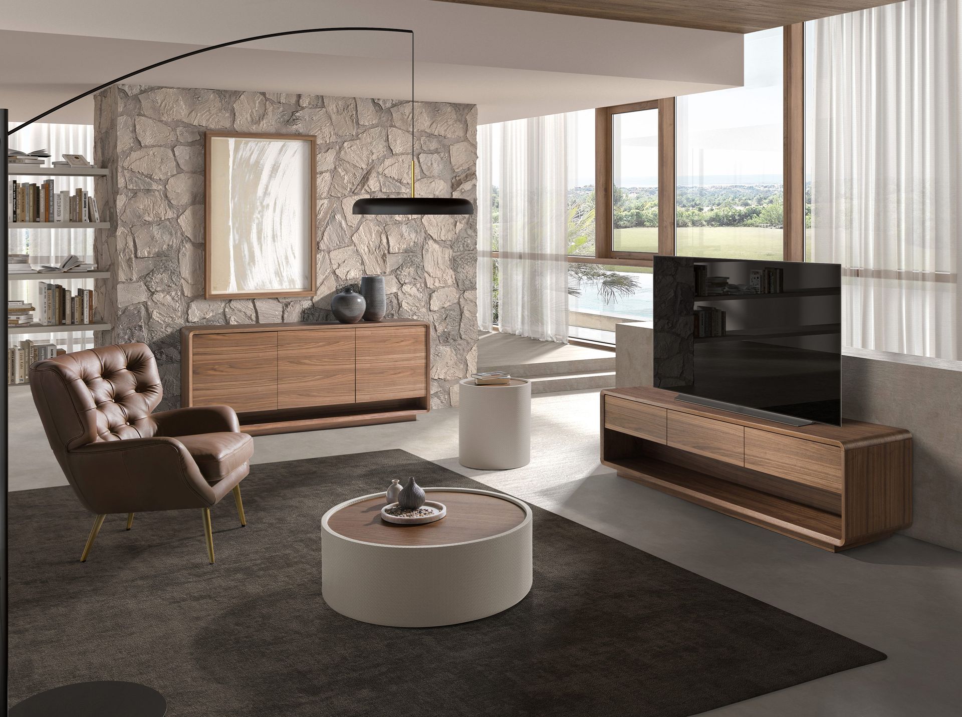 Walnut TV unit