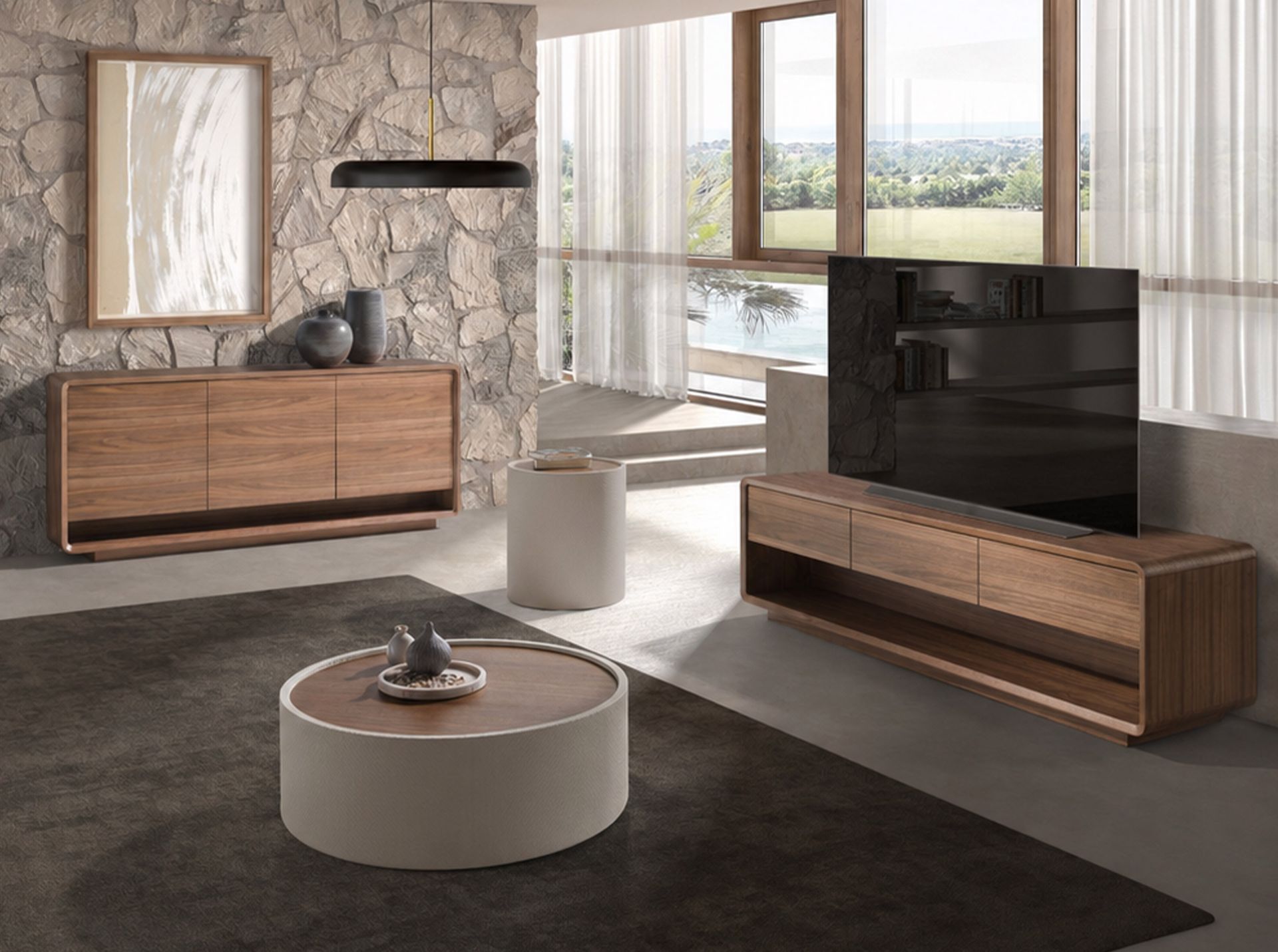 Walnut TV unit