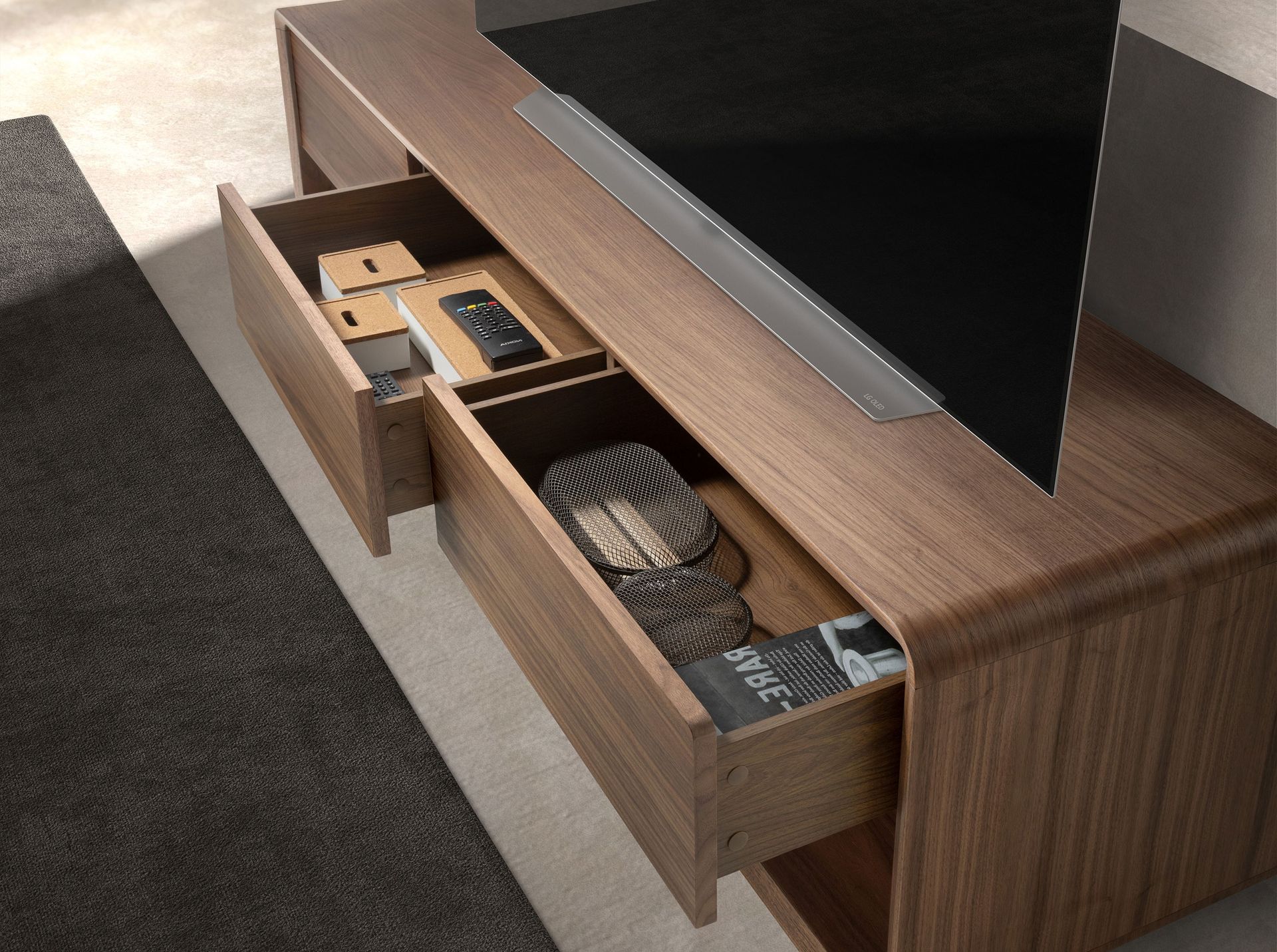 Walnut TV unit