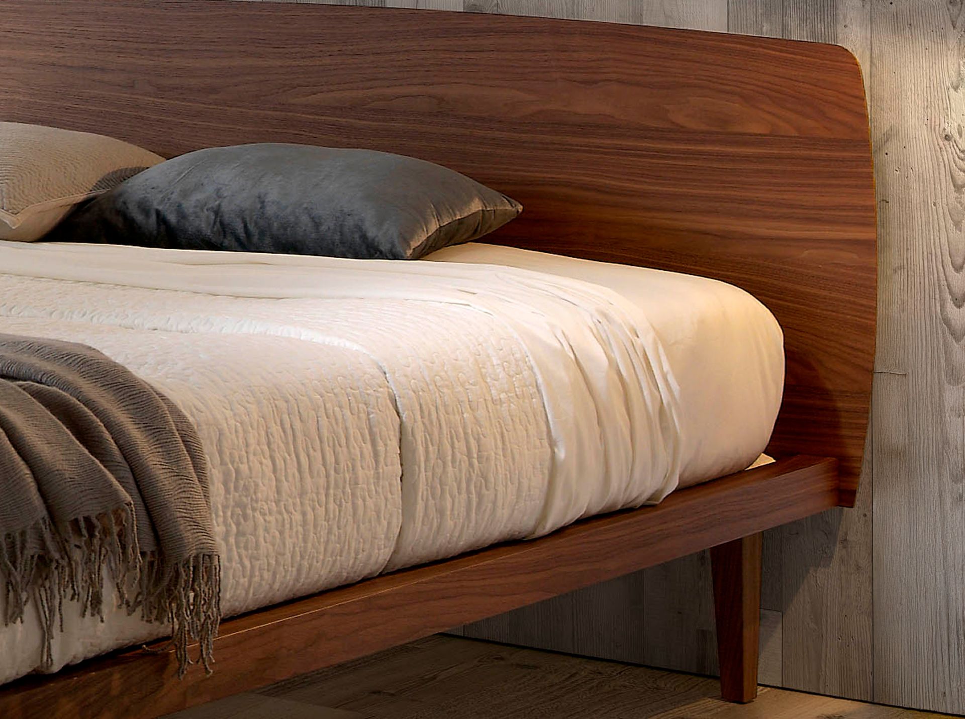 Walnut bed