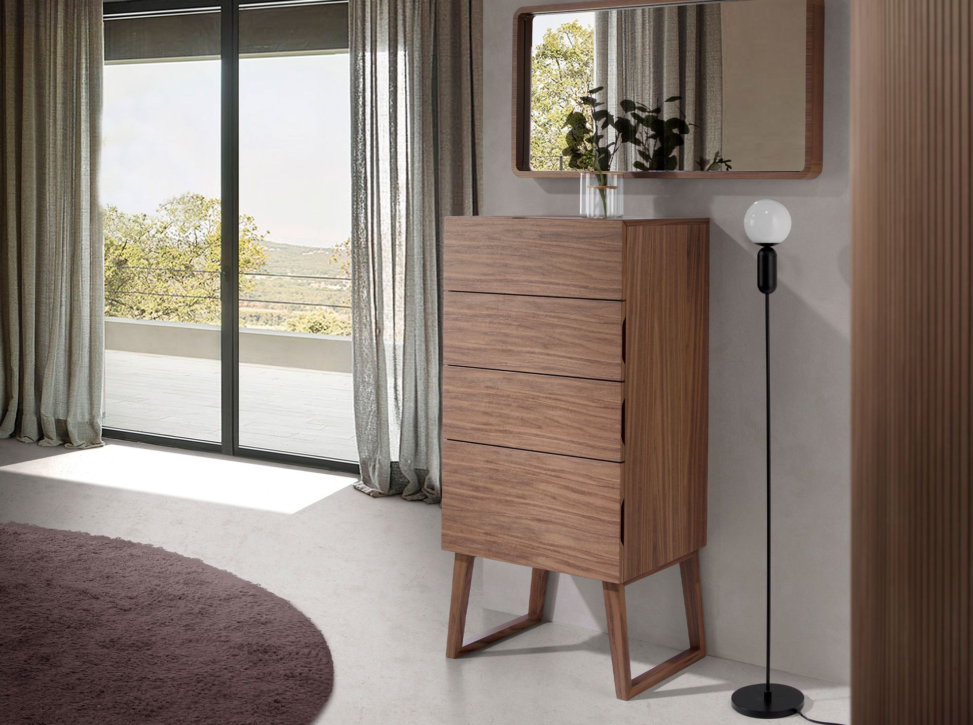 Walnut chiffonier