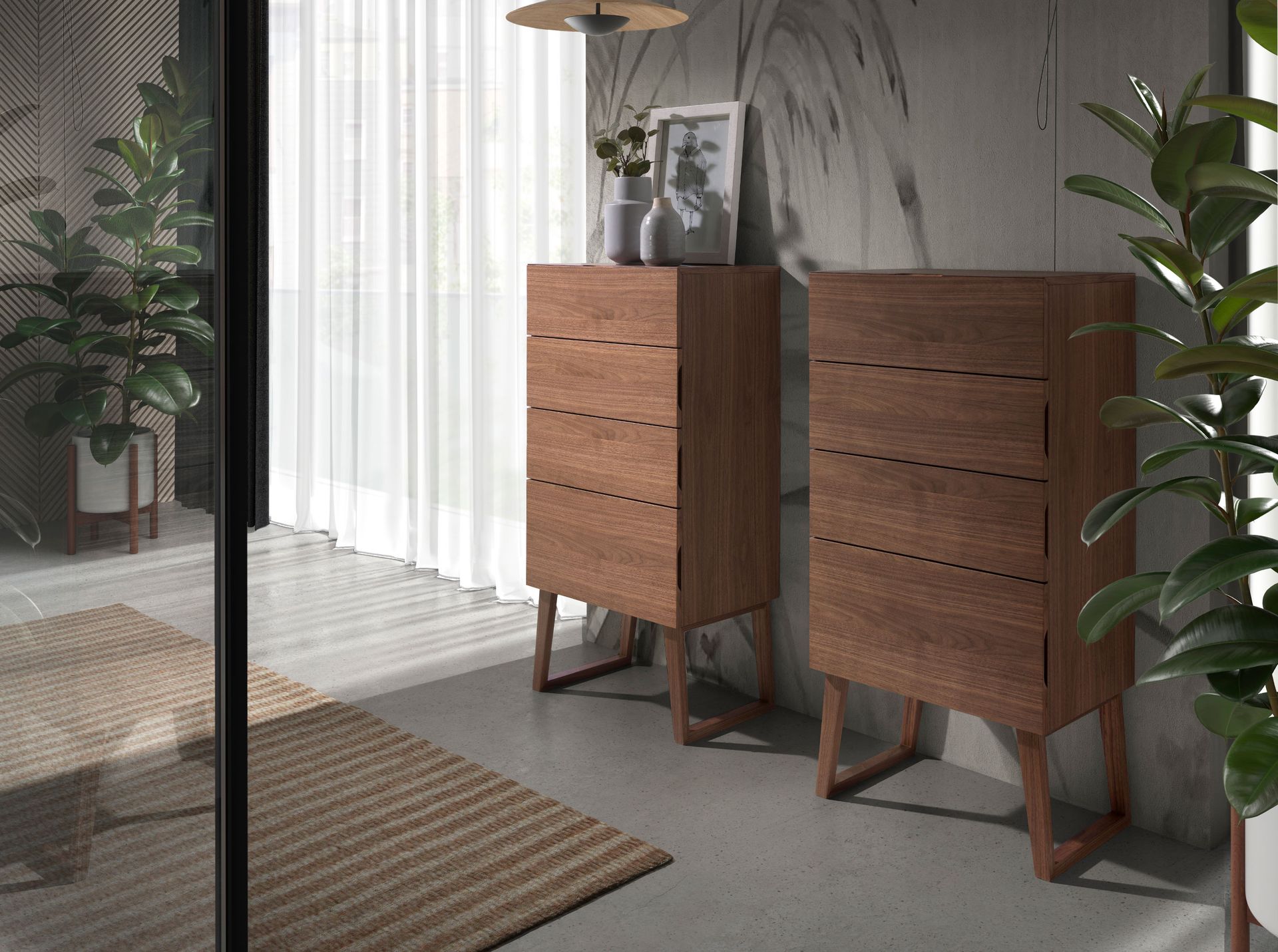 Walnut chiffonier