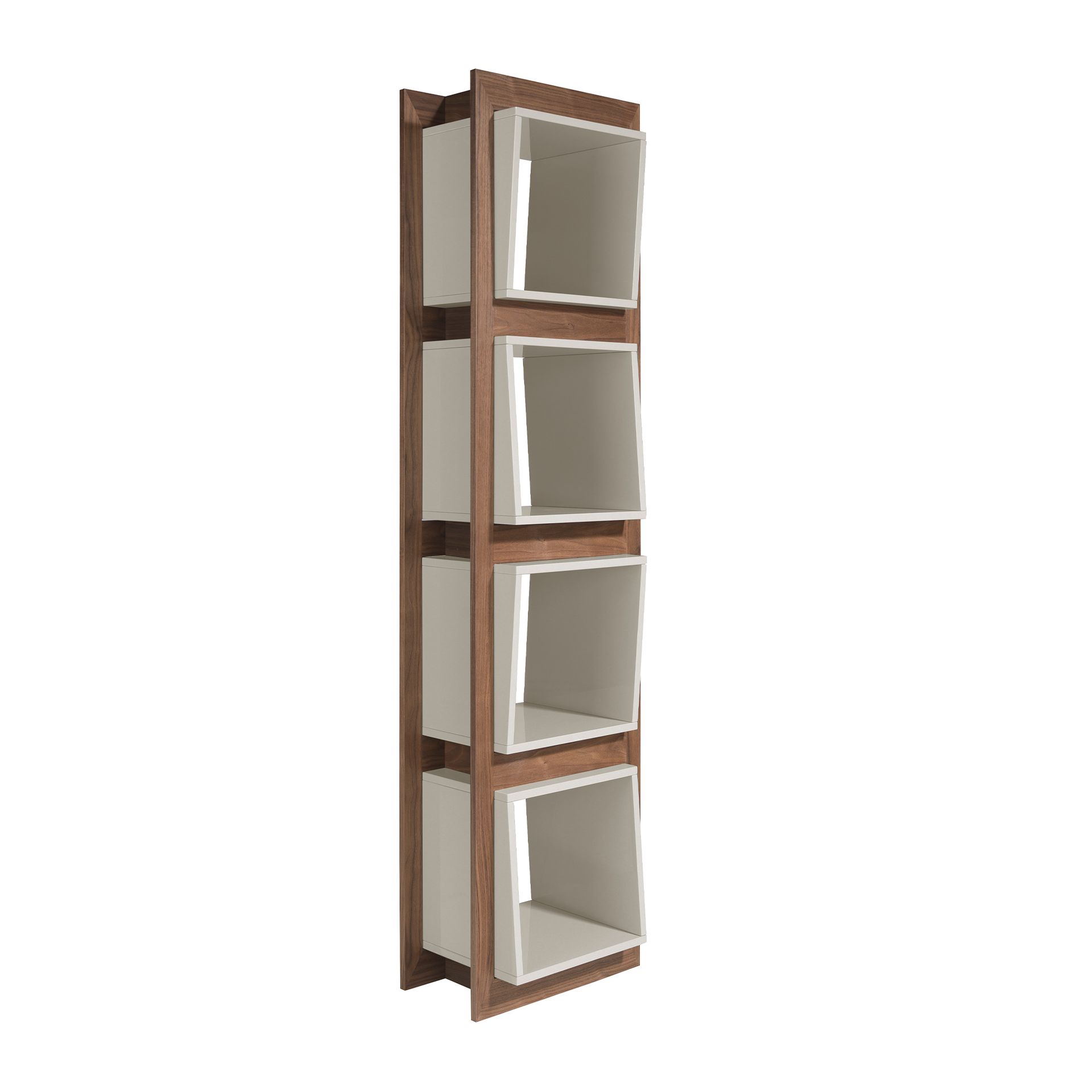 Walnut cube shelf