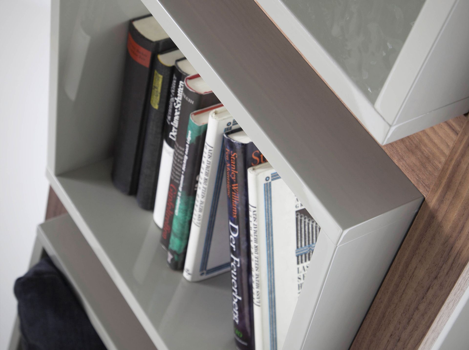 Walnut cube shelf