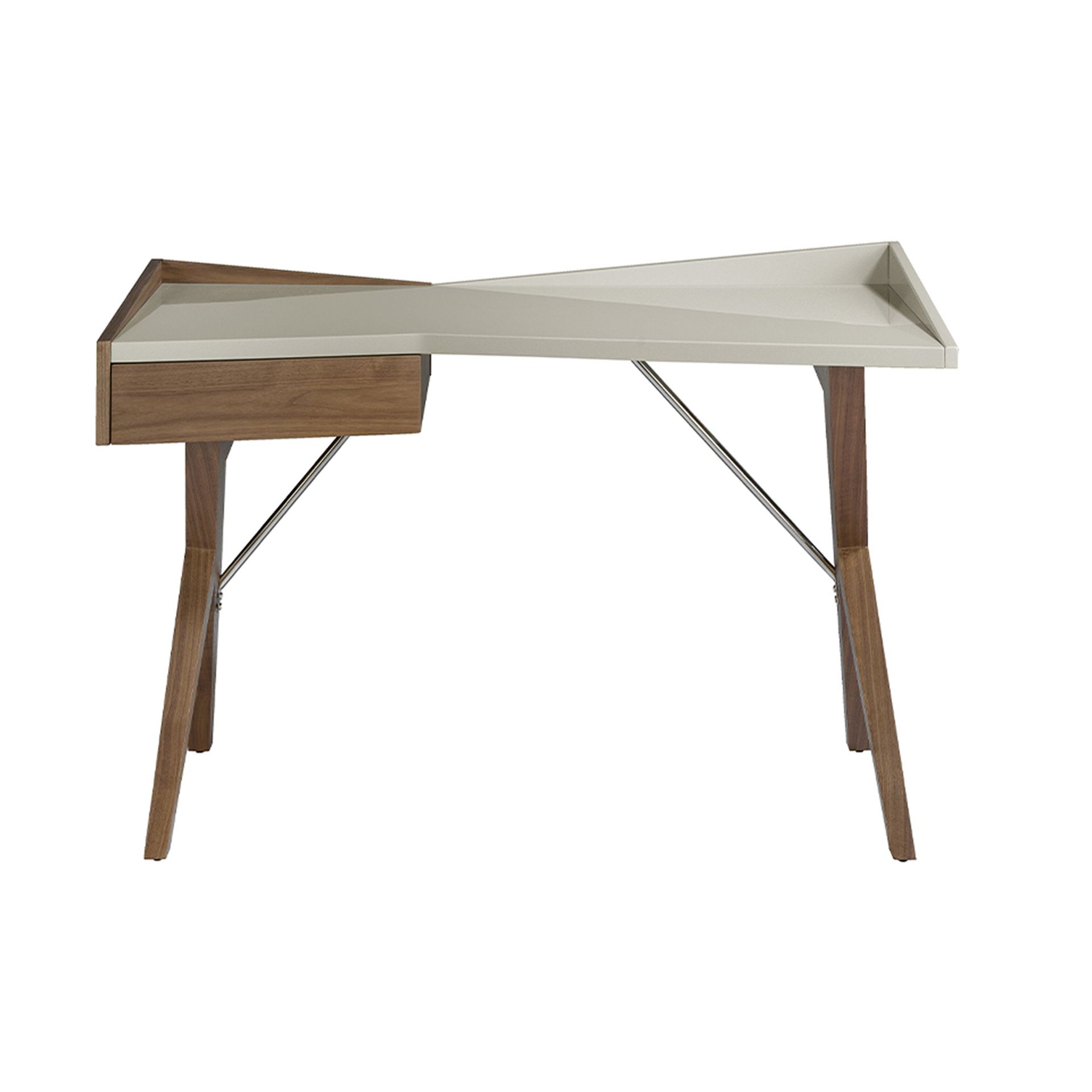 Walnut desk with grey wooden top