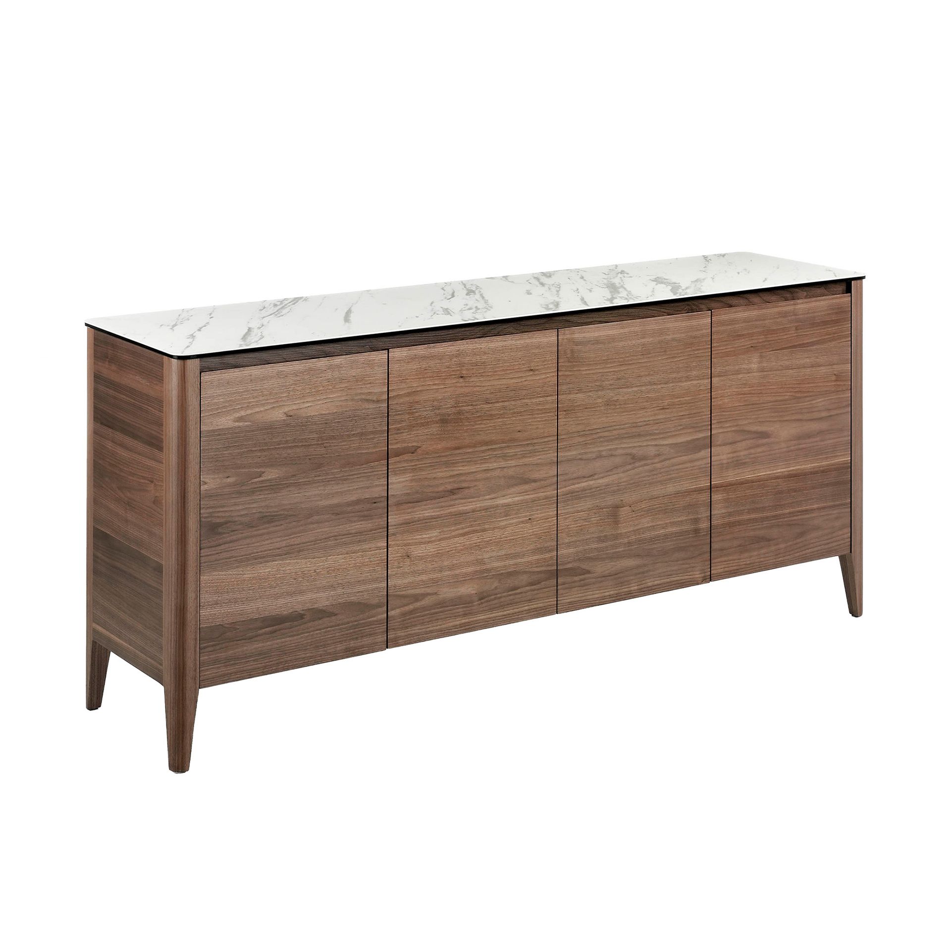 Walnut sideboard with porcelain marble top