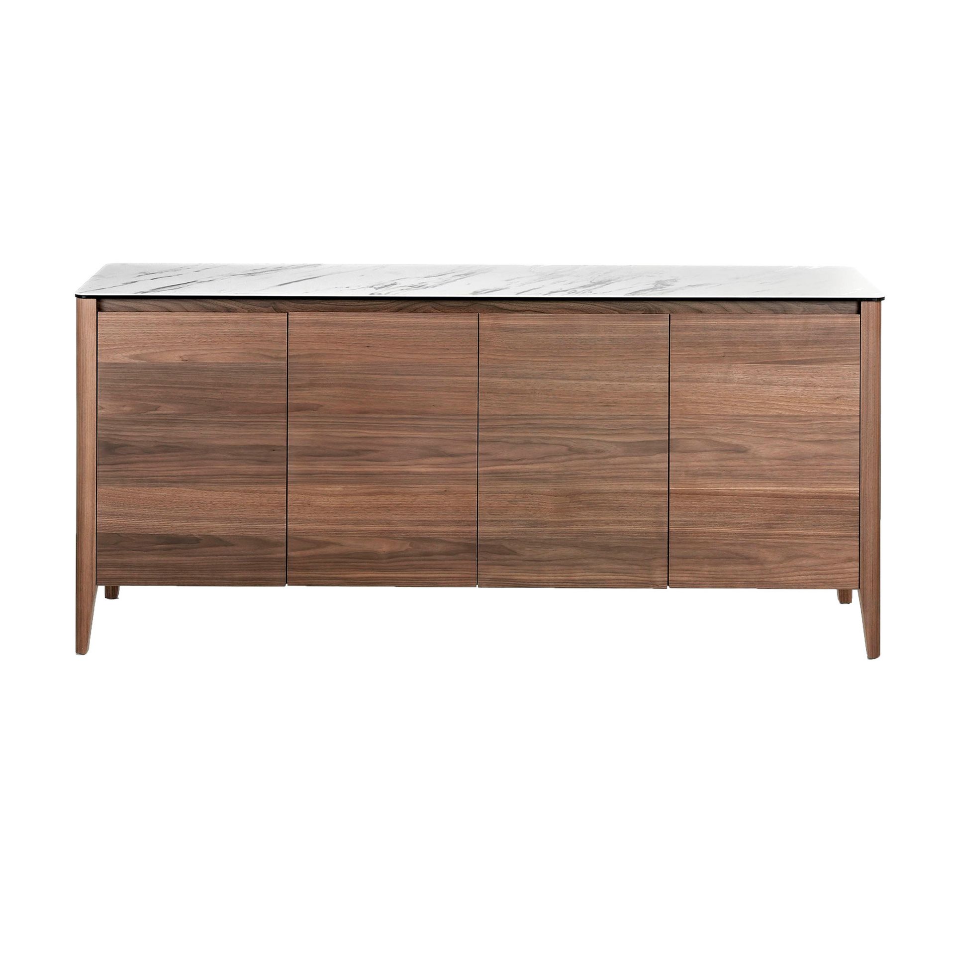 Walnut sideboard with porcelain marble top
