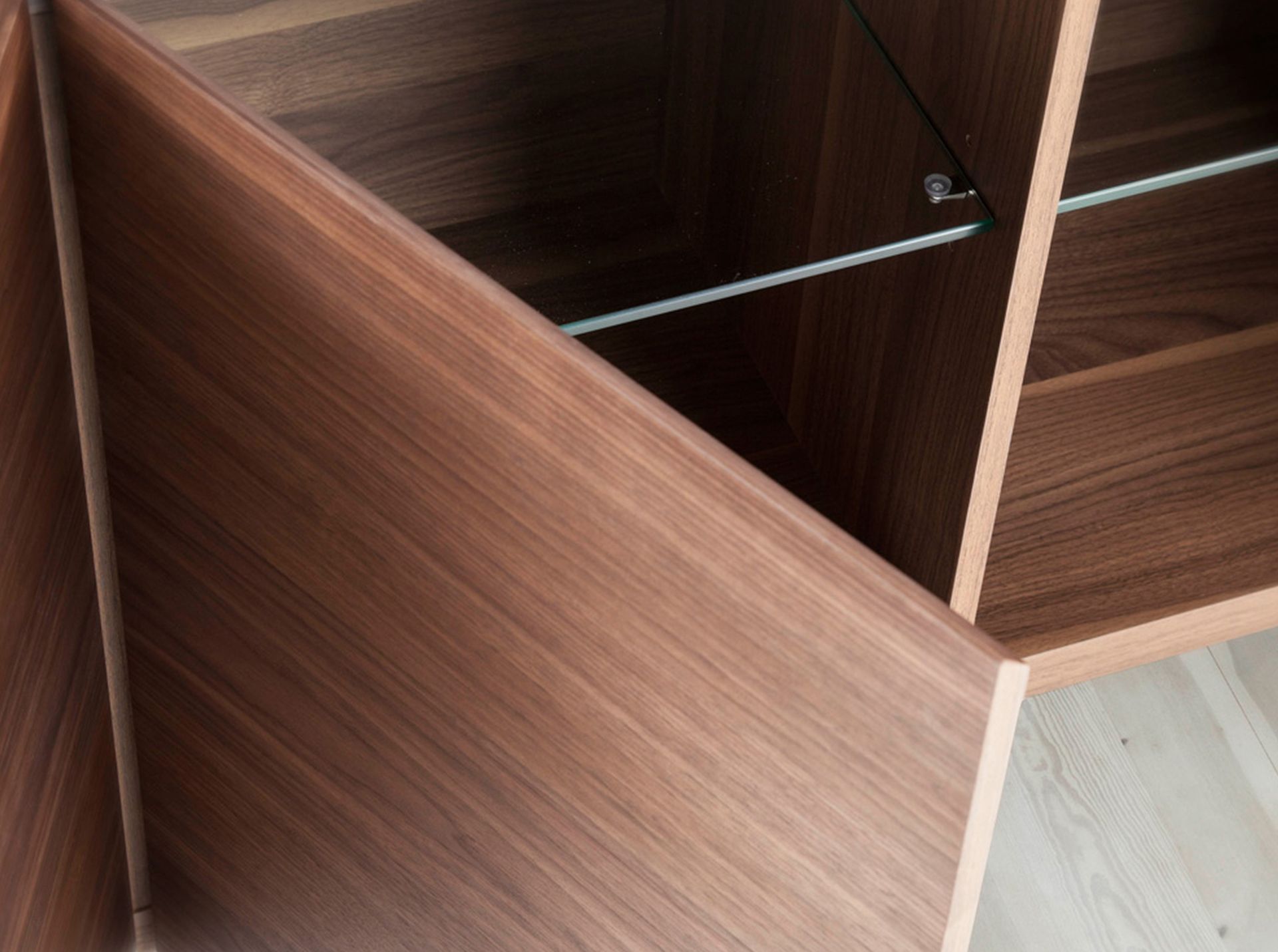 Walnut sideboard with porcelain marble top