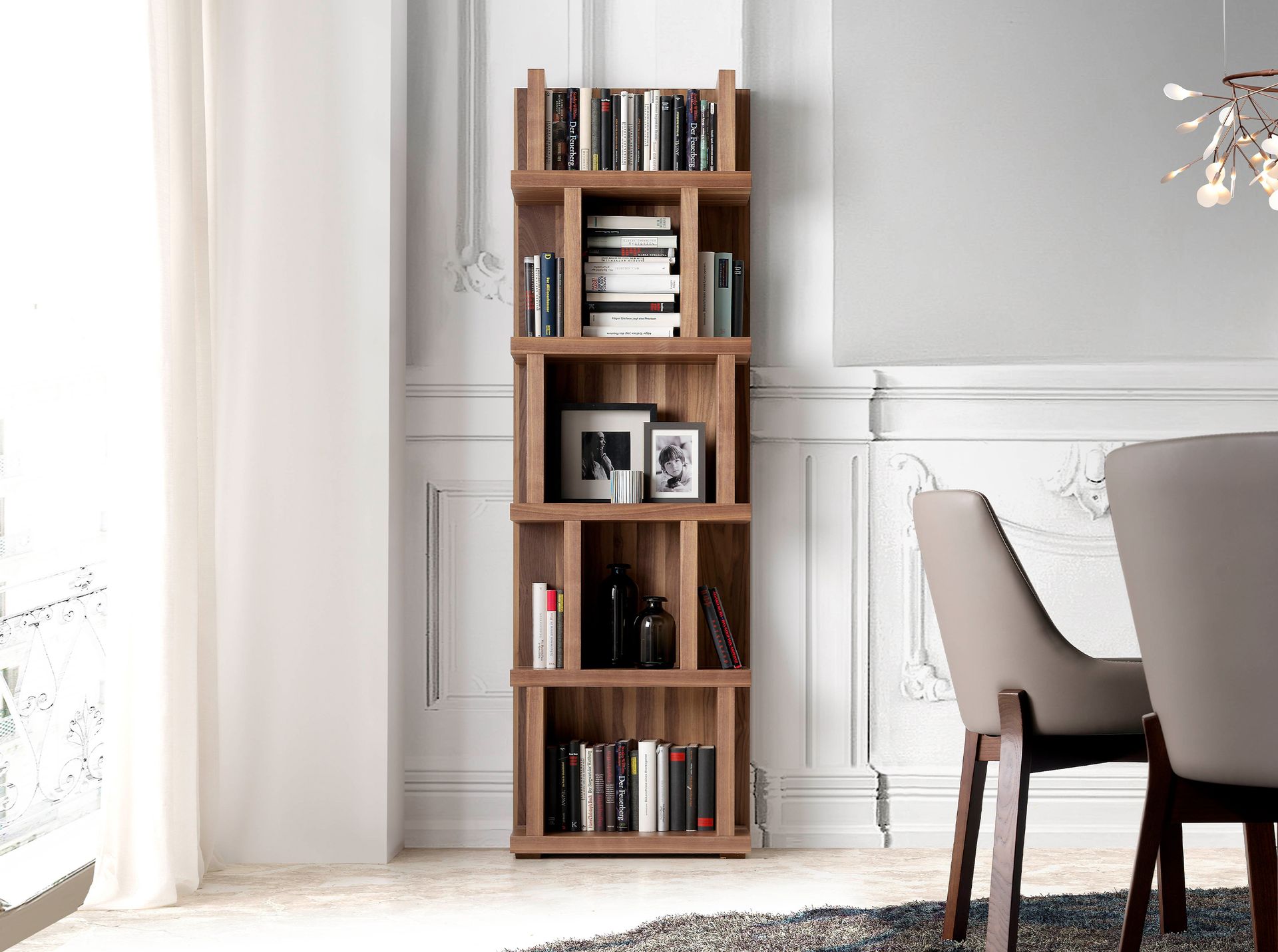Walnut wood shelf