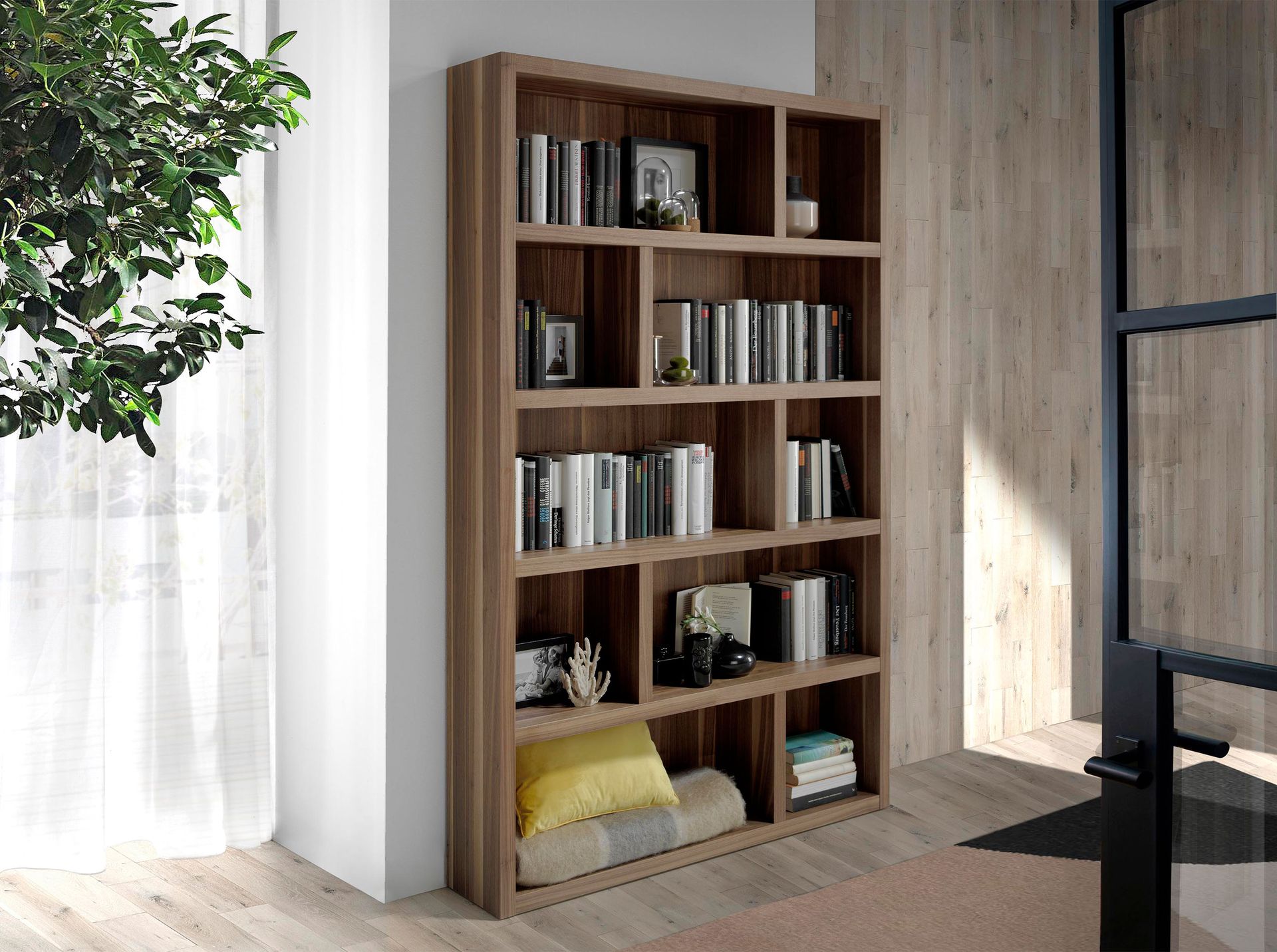 Walnut wooden shelf