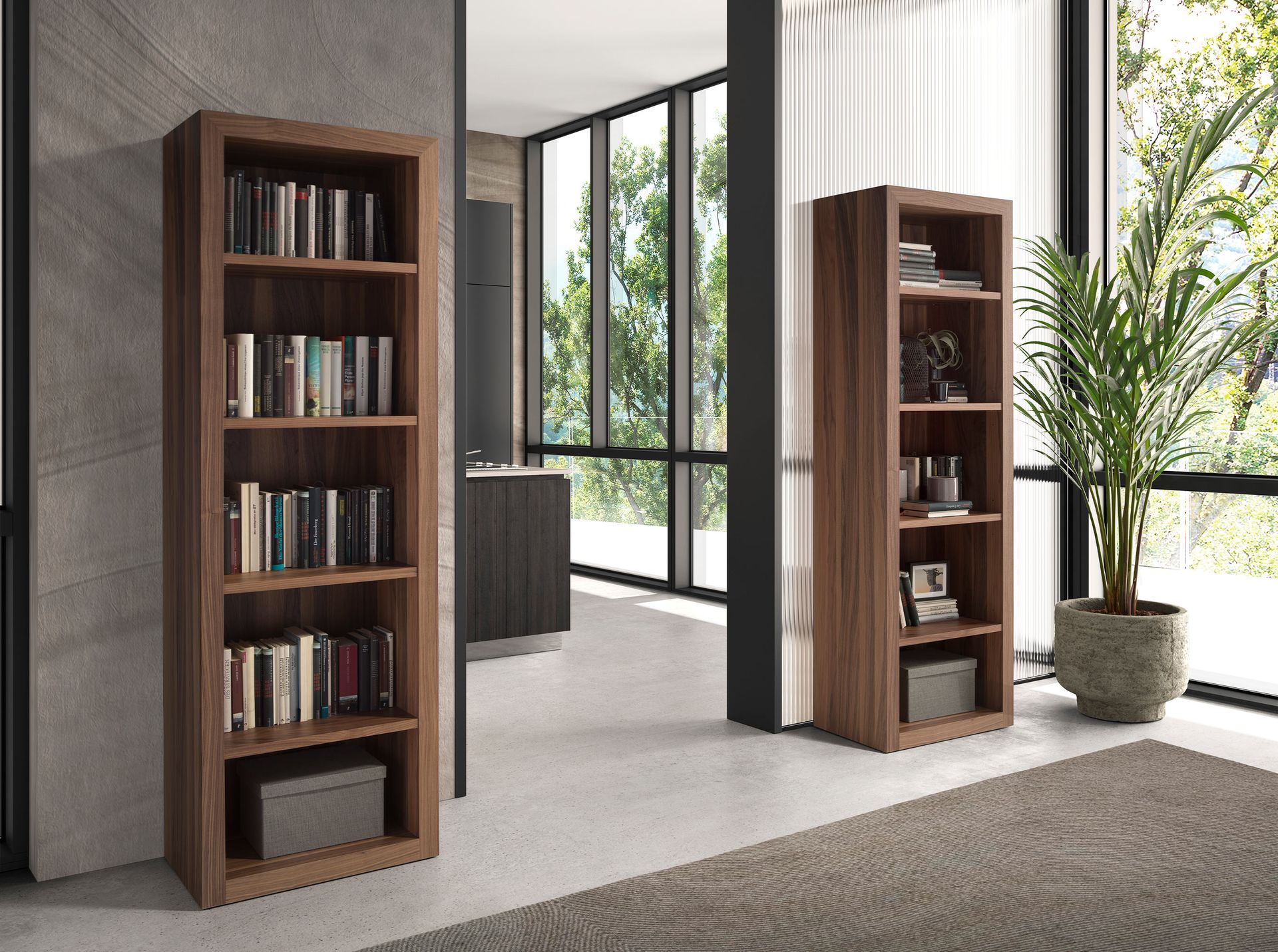 Walnut wooden shelf