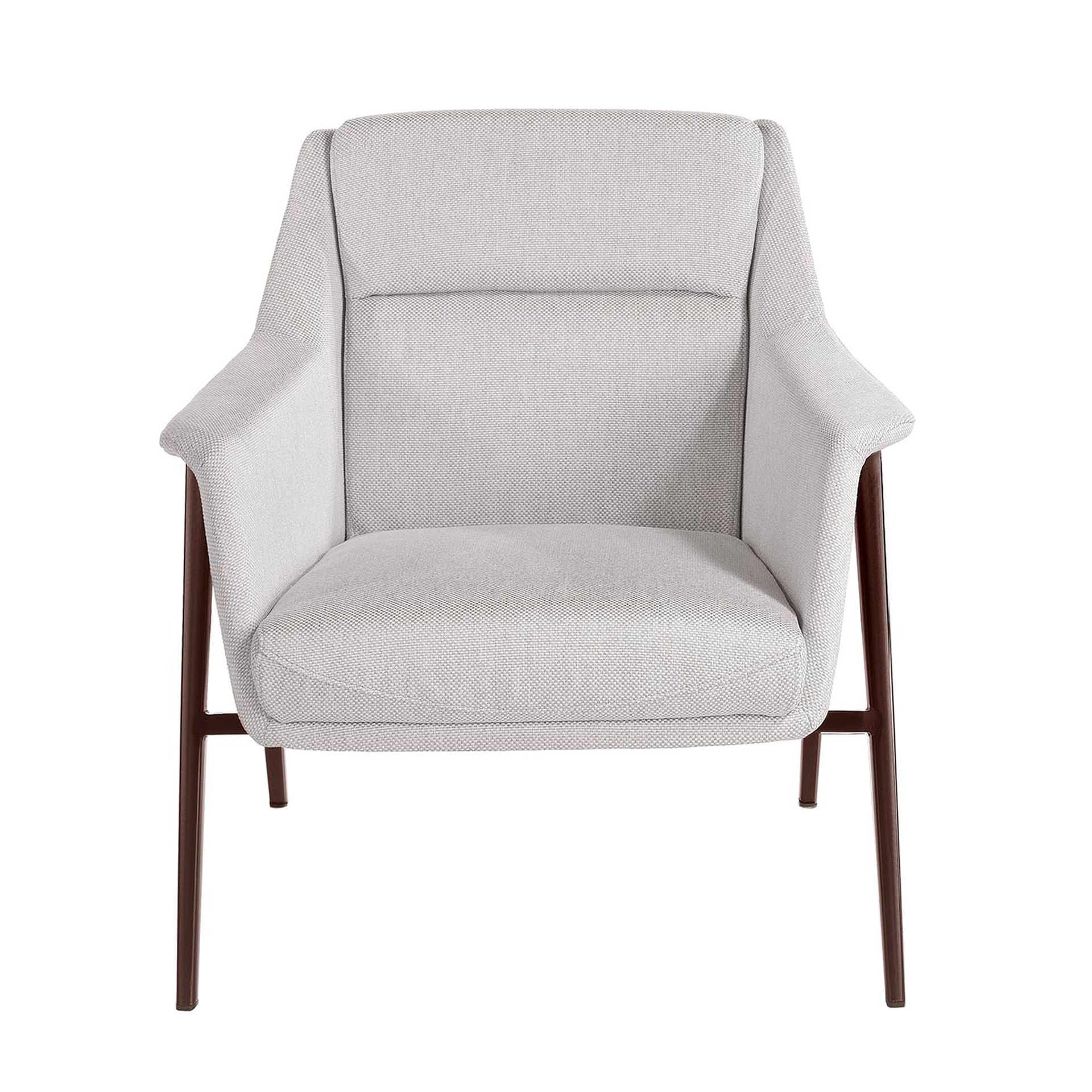 White fabric armchair