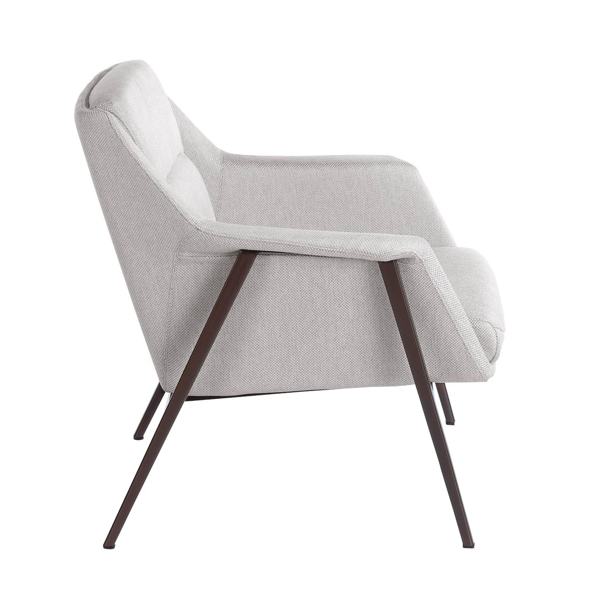 White fabric armchair
