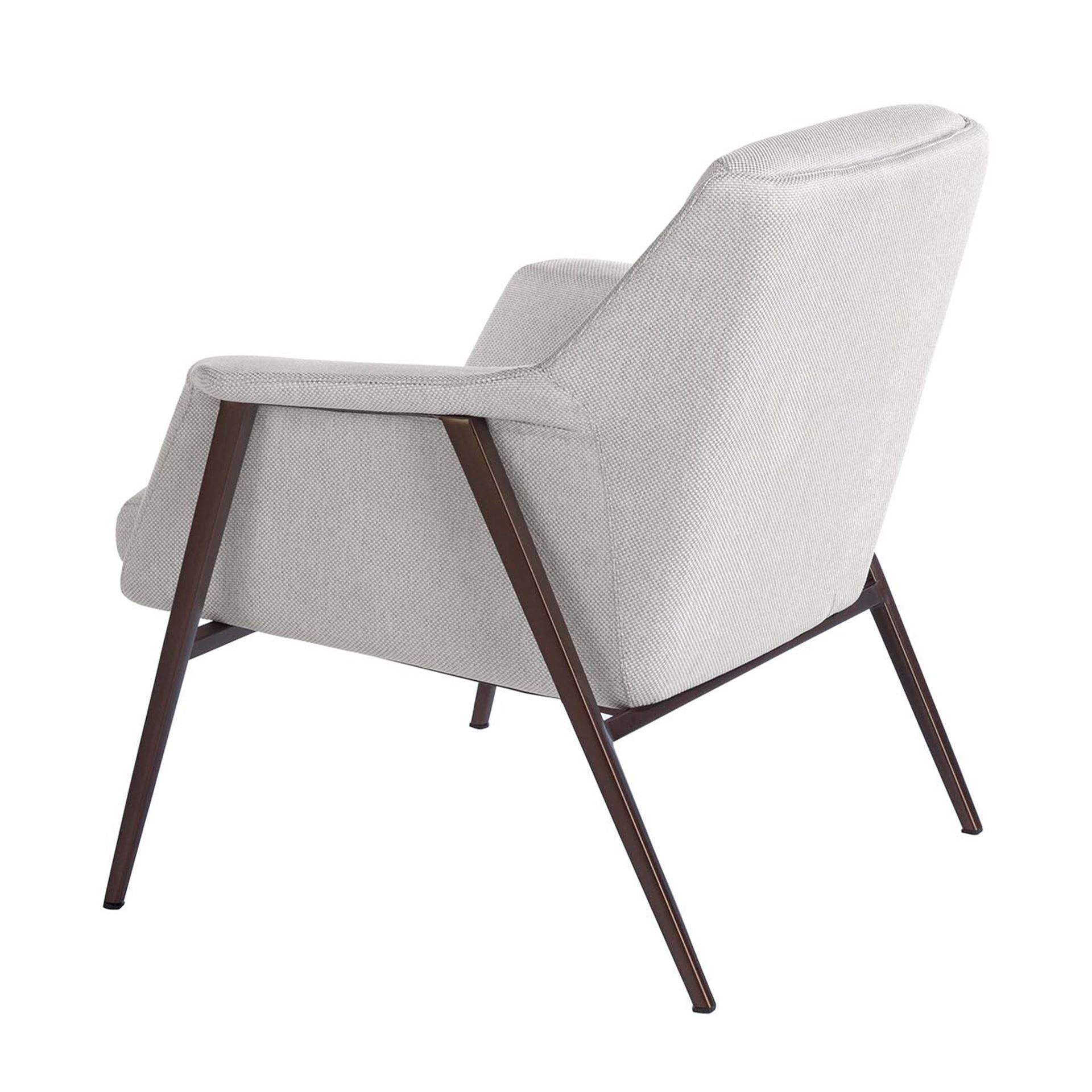 White fabric armchair