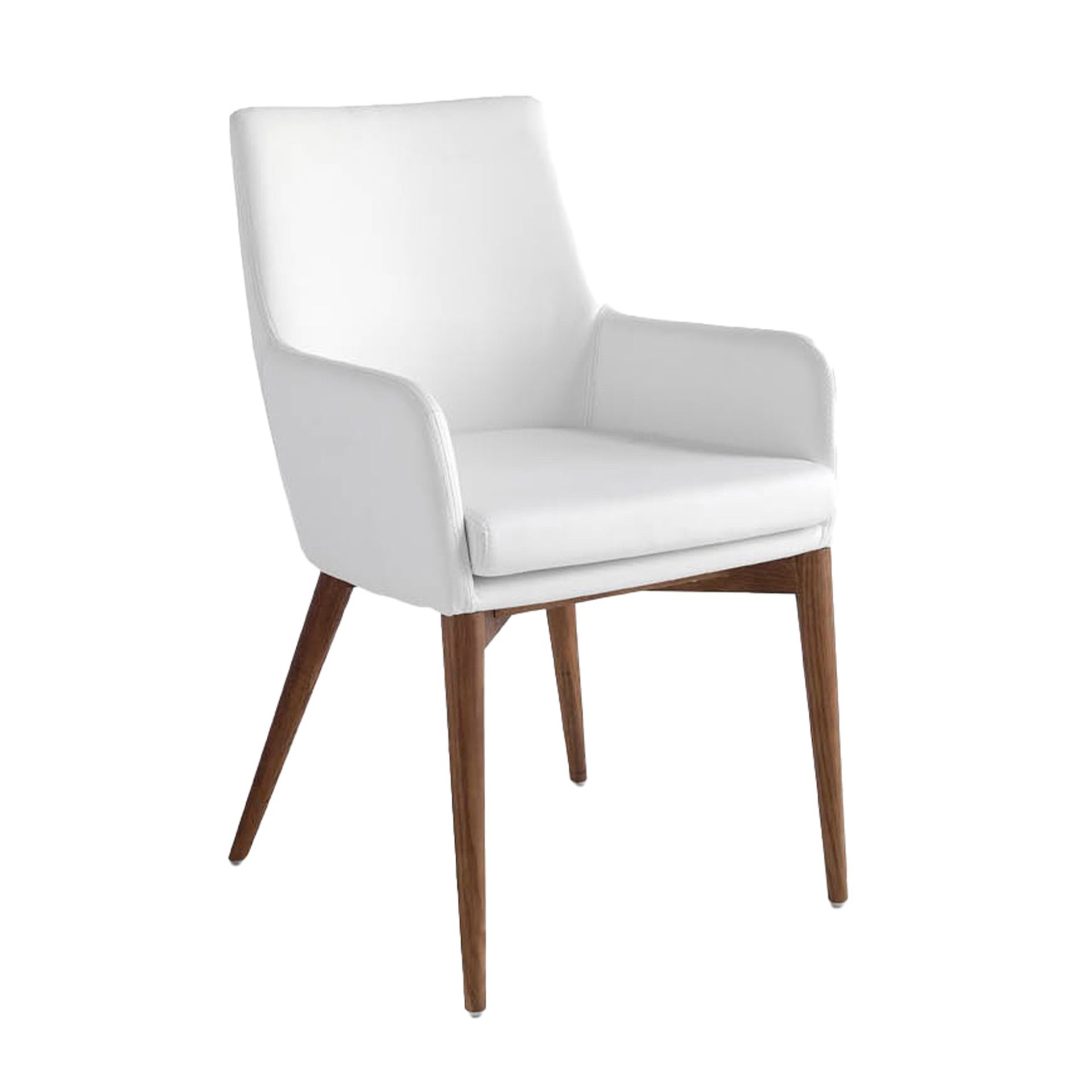 White leatherette chair