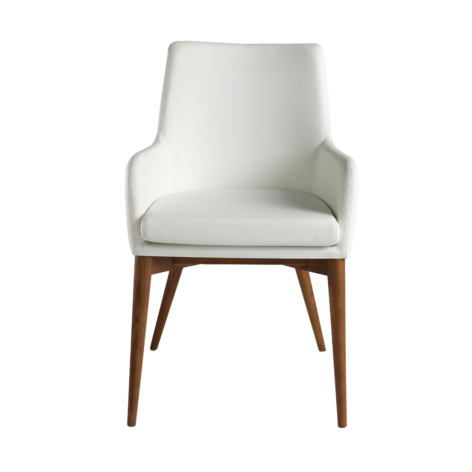 White leatherette chair