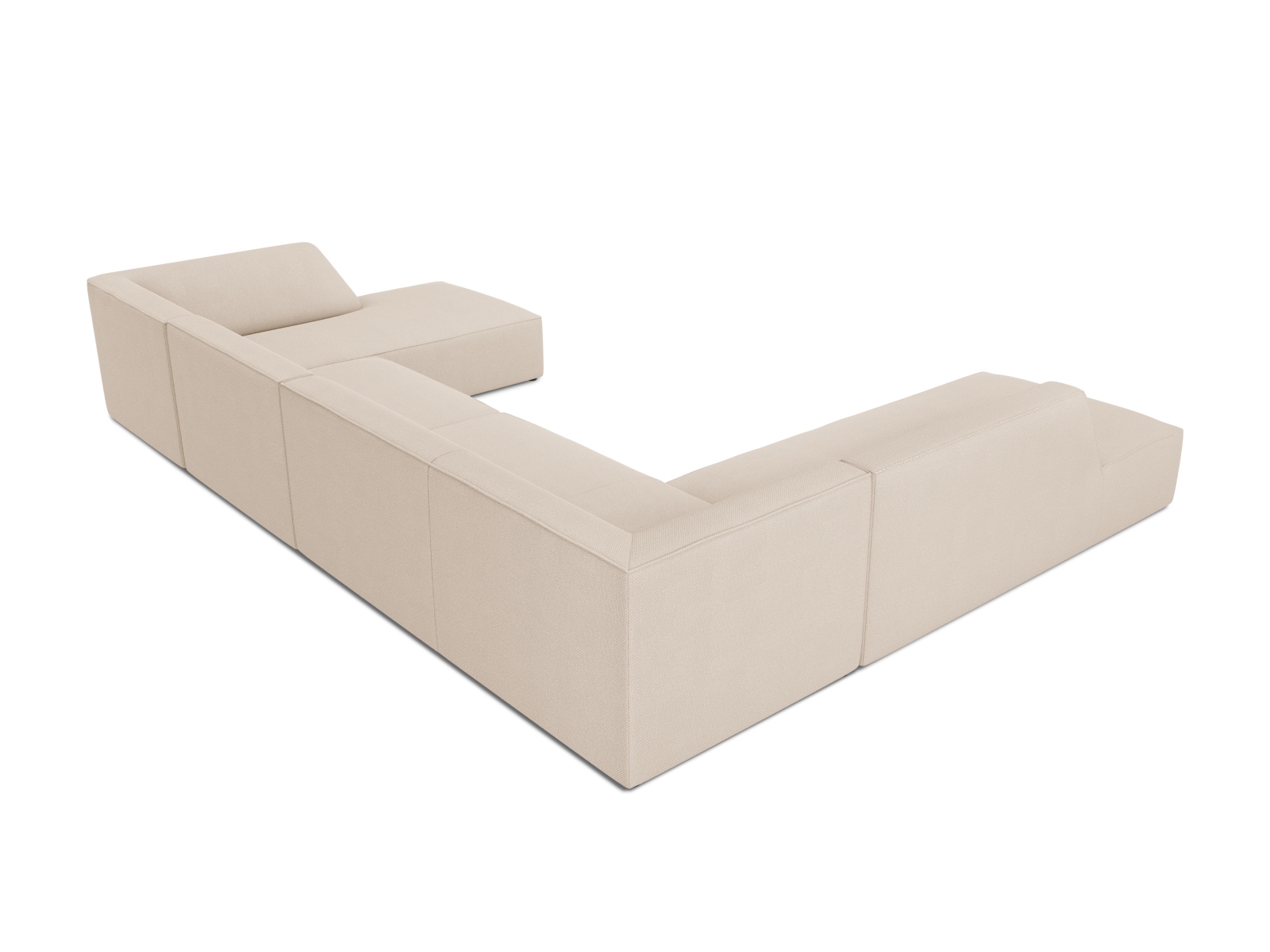 Panoramic Left Corner Sofa, "Ruby", 7 Seats, 366x273x69