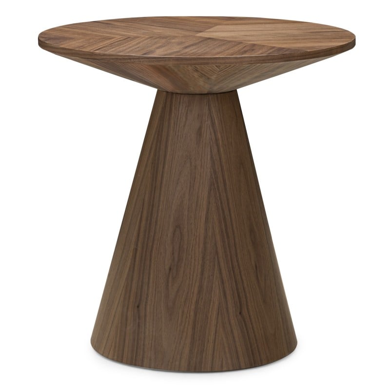 Okrągły stolik boczny Ange 60 cm, orzech