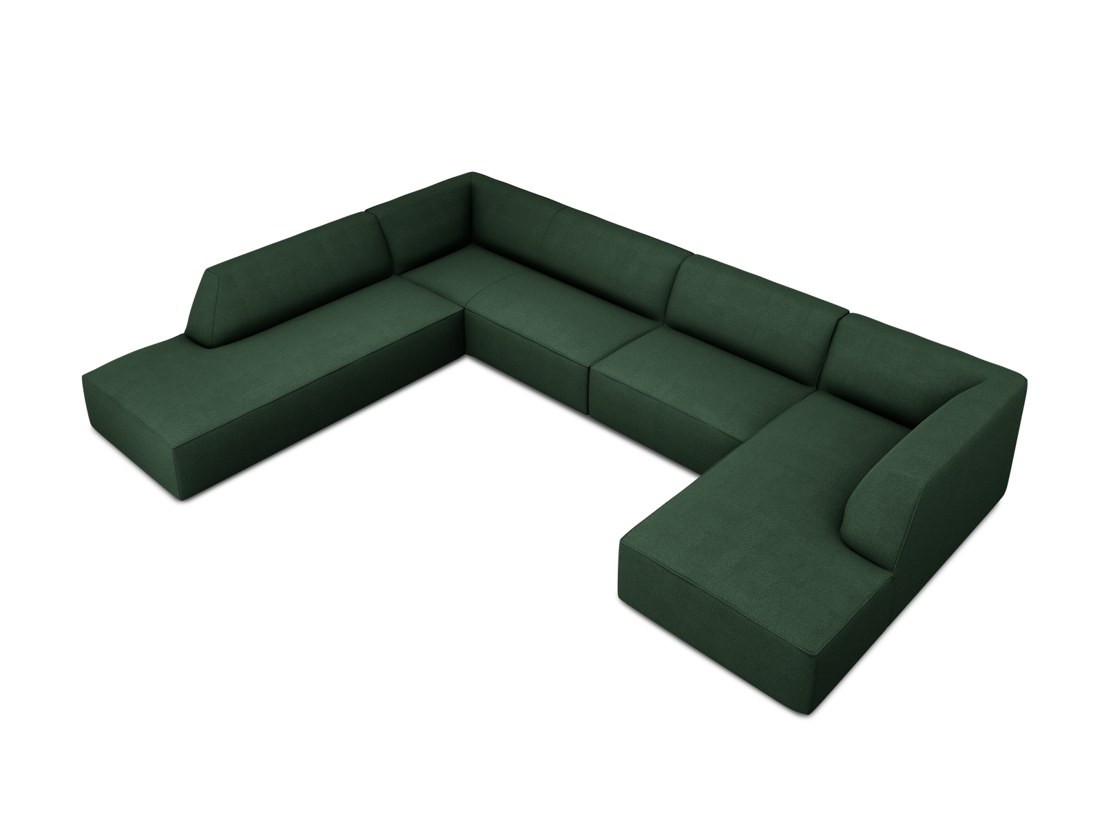 Panoramic Left Corner Sofa, "Ruby", 7 Seats, 366x273x69