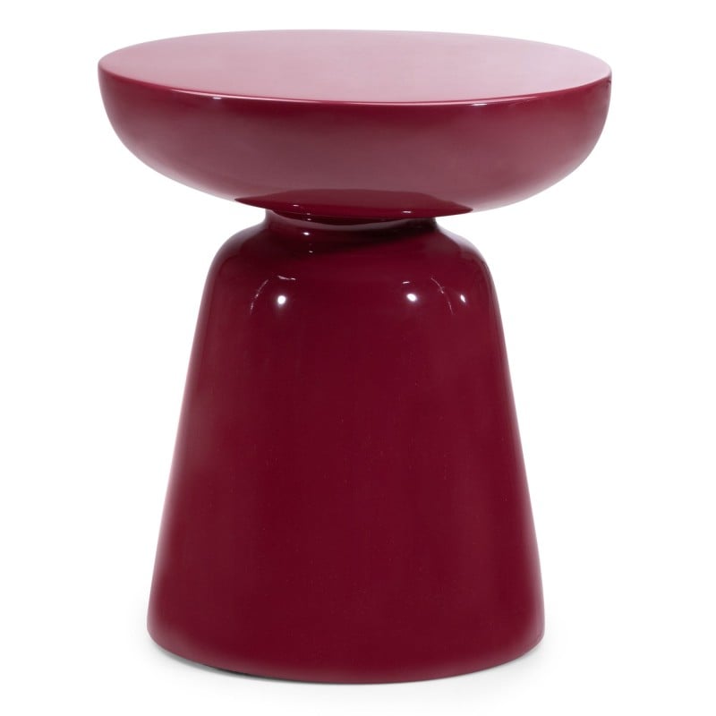 Stolik boczny Logan 40 cm,  burgund/wiśnia, glossy
