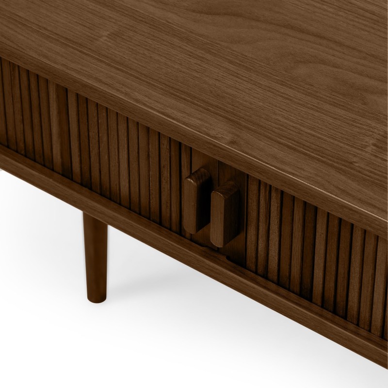 Biurko Clemente z lamelami, orzech