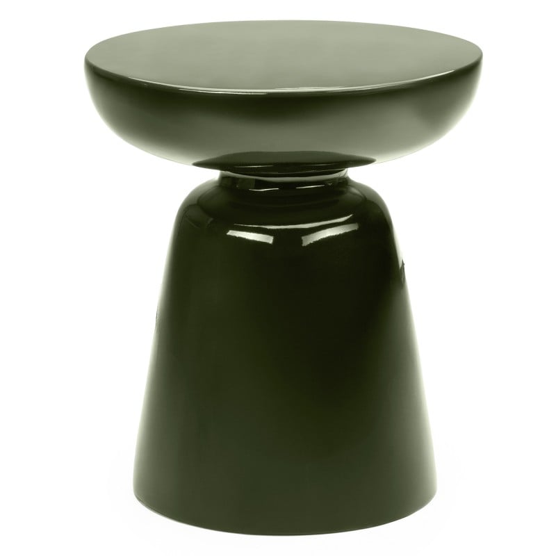 Stolik boczny Logan 40 cm,  oliwkowozielony, glossy
