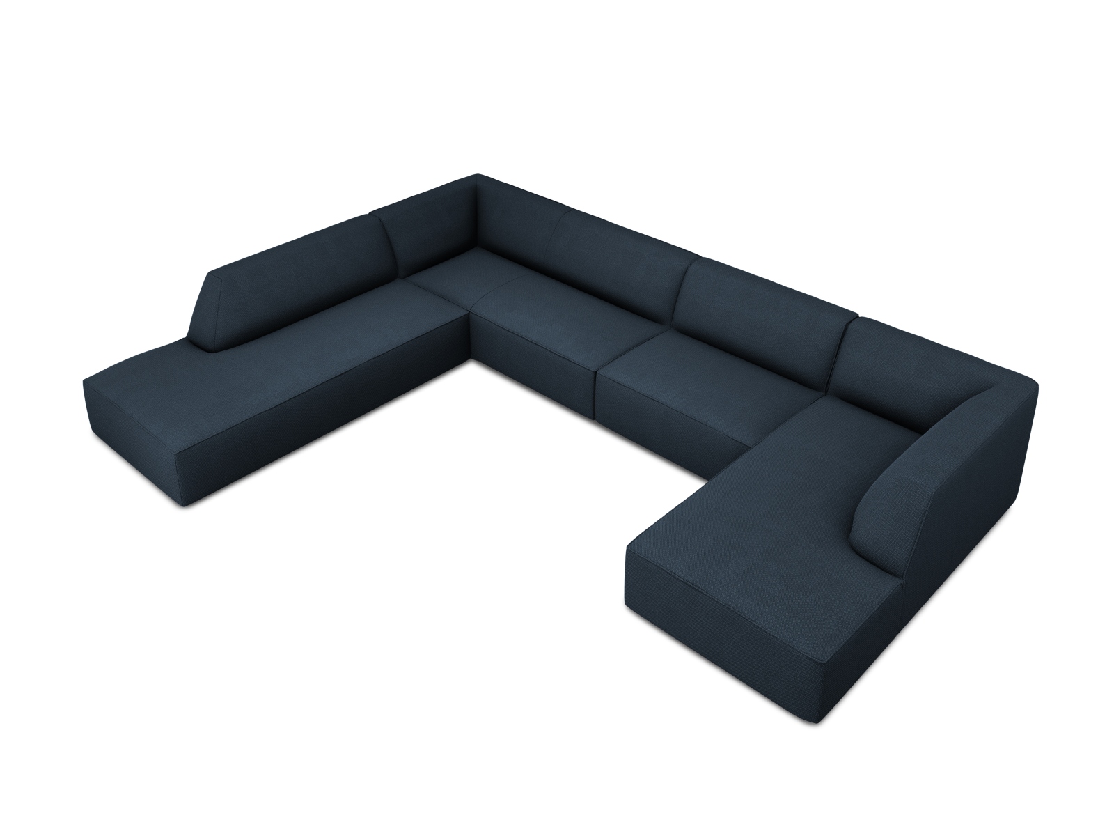 Panoramic Left Corner Sofa, "Ruby", 7 Seats, 366x273x69