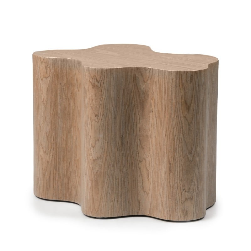 Stolik boczny Cosmo 66 cm, orzech, obłe kształty