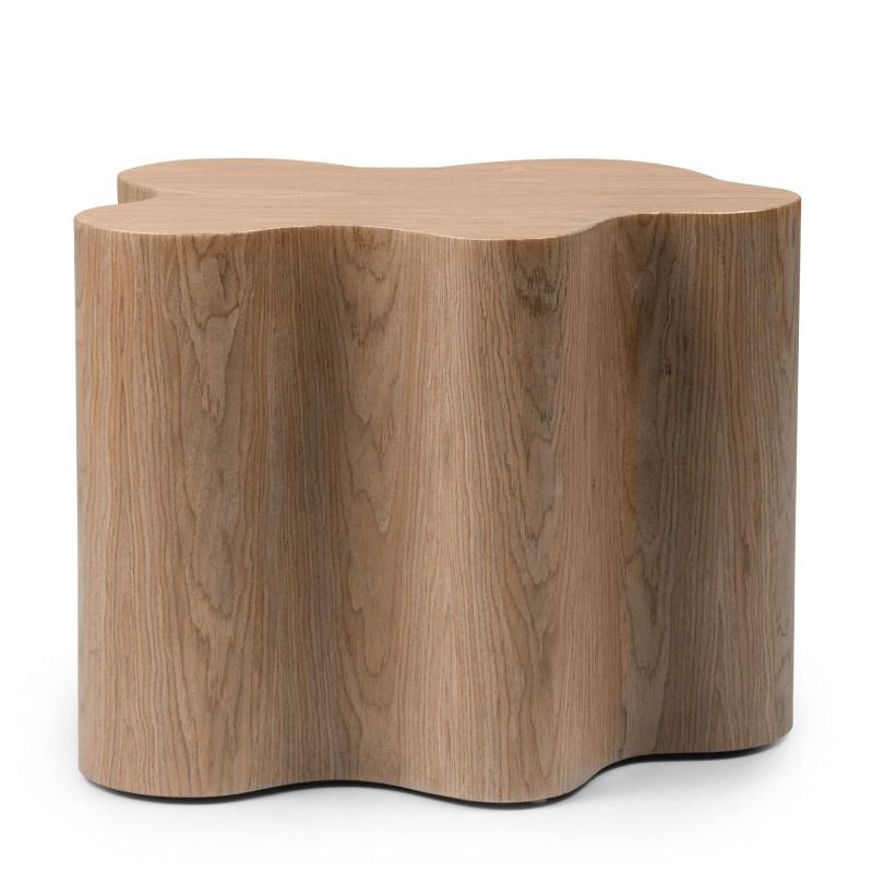 Stolik boczny Cosmo 66 cm, orzech, obłe kształty