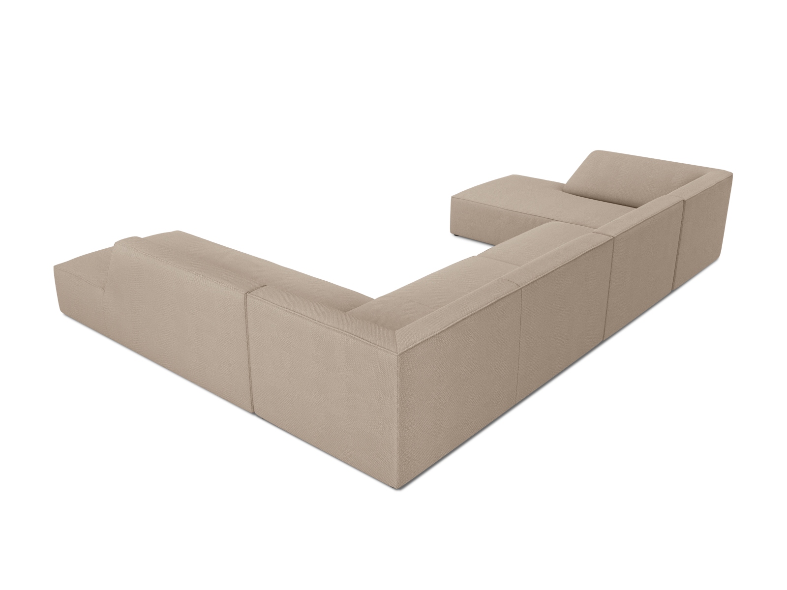 Panoramic Right Corner Sofa, "Ruby", 7 Seats, 366x273x69