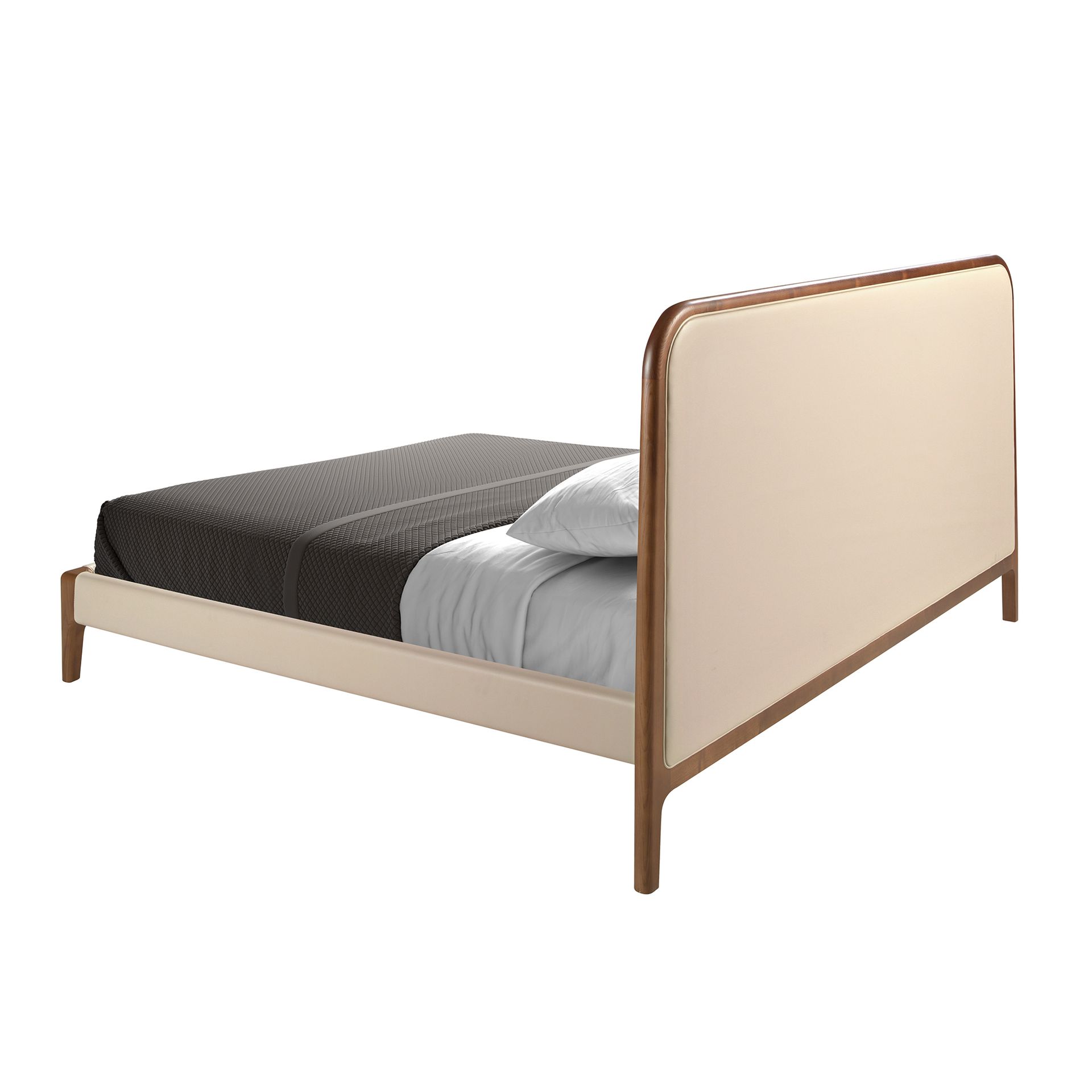 Cream leatherette bed