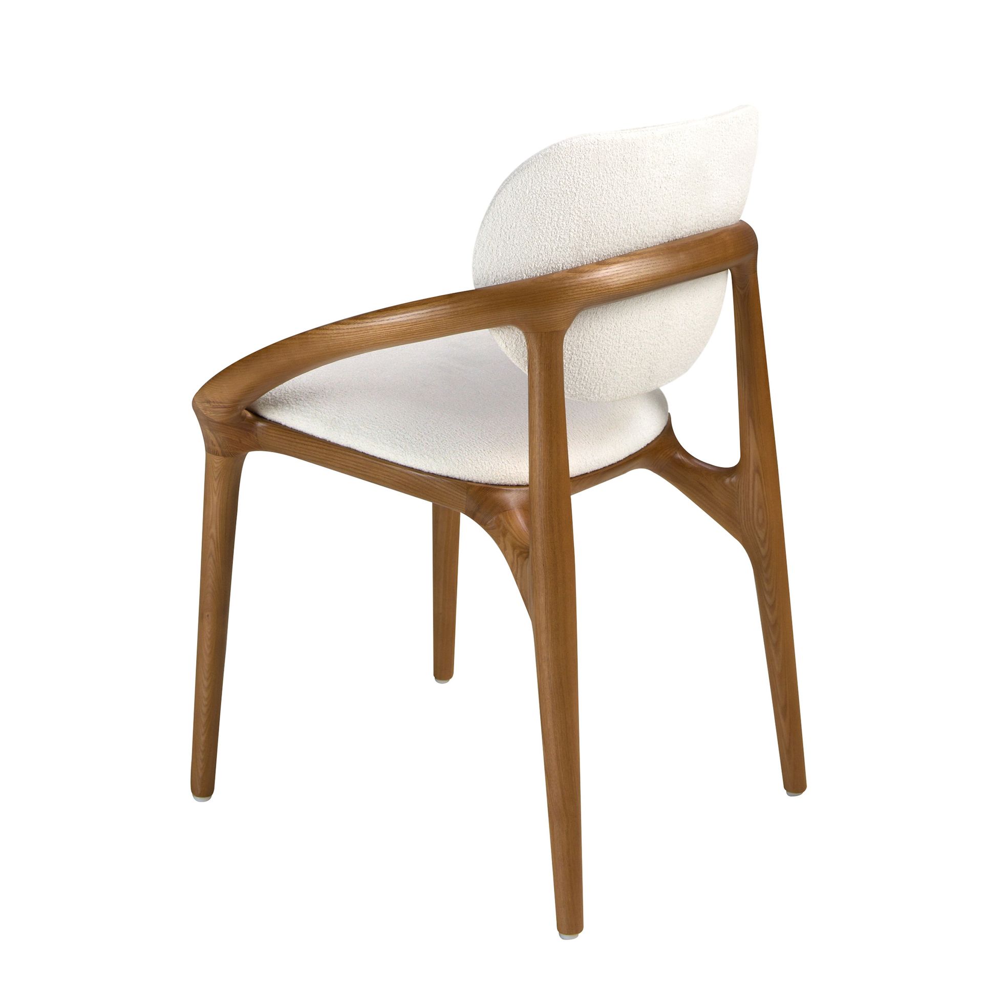 Off-white fabric chair