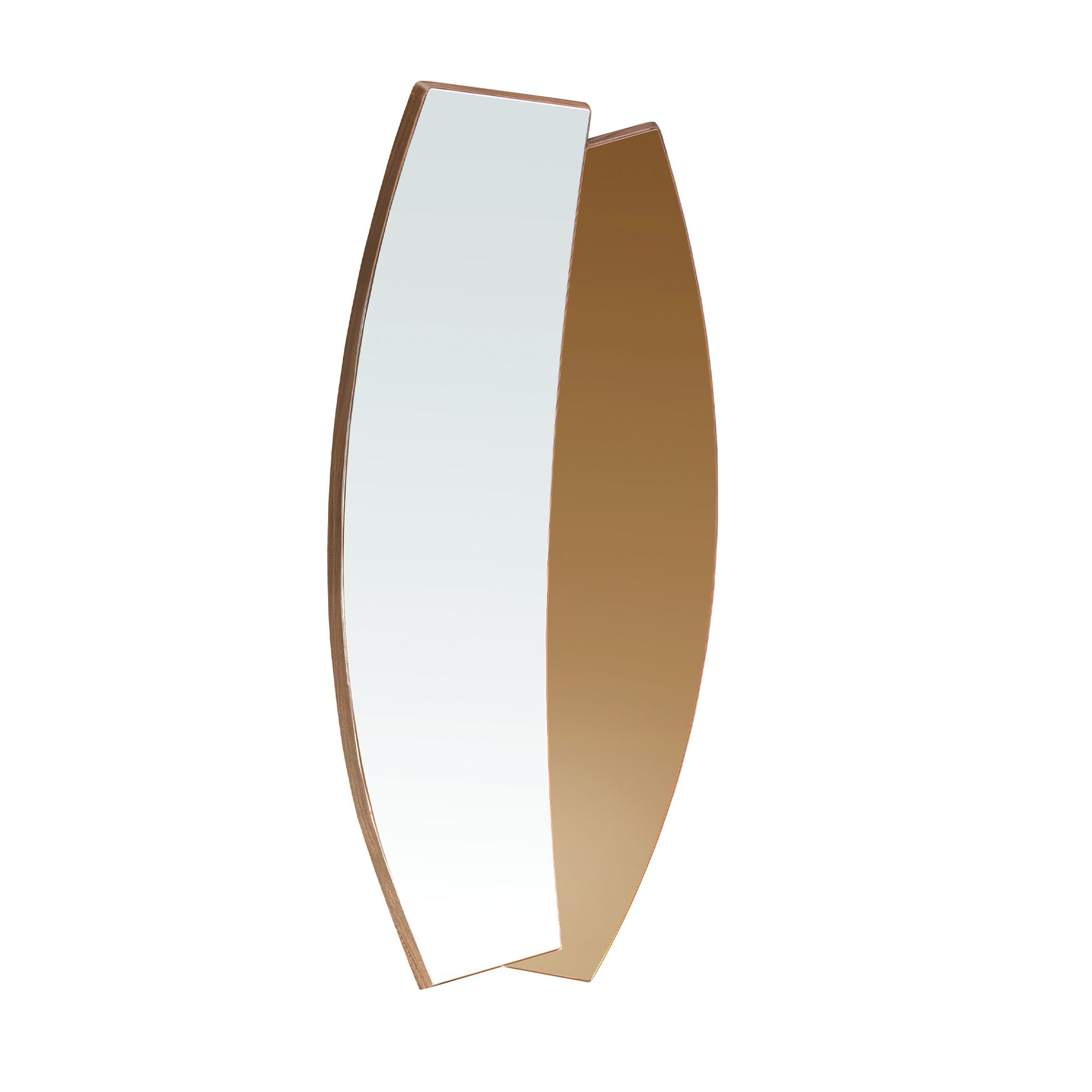Organic walnut wall mirror