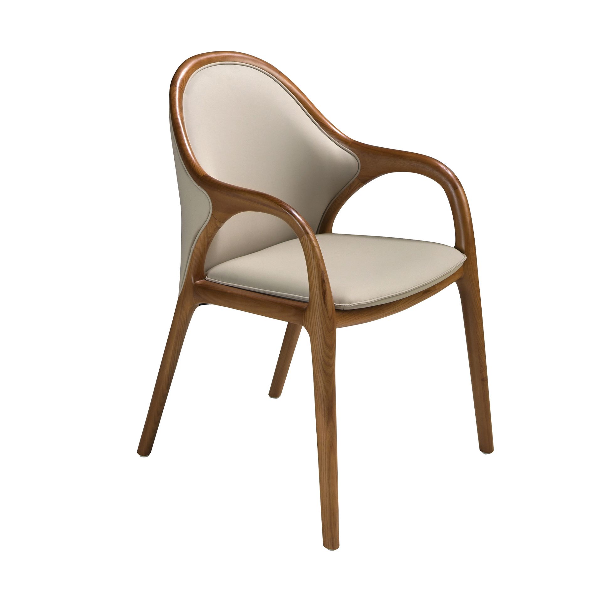 Sand leatherette chair