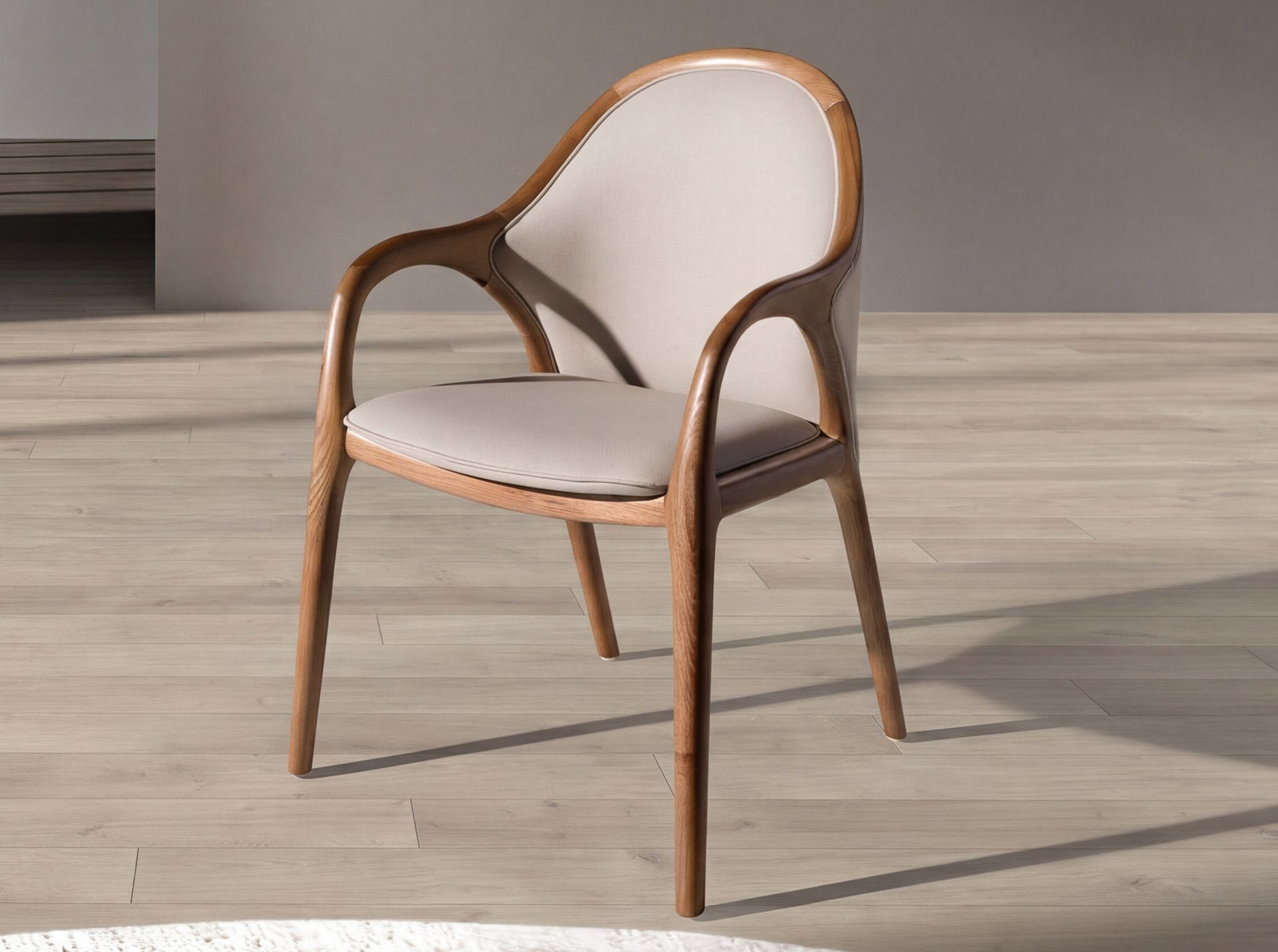 Sand leatherette chair