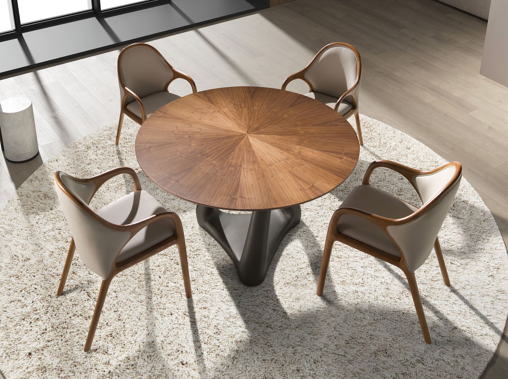 Sand leatherette chair