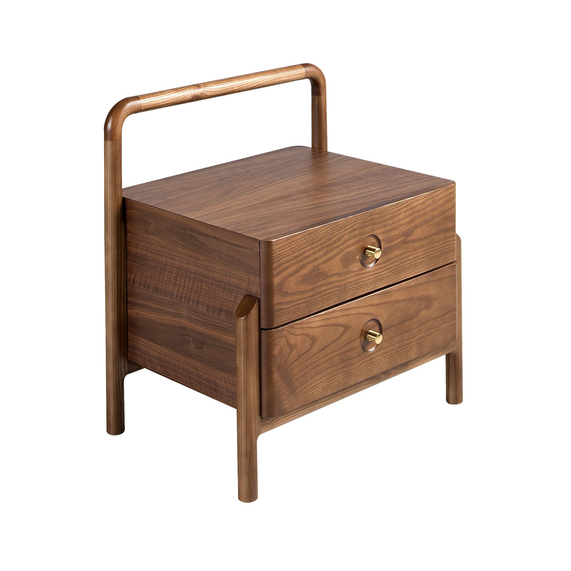 Walnut bedside table