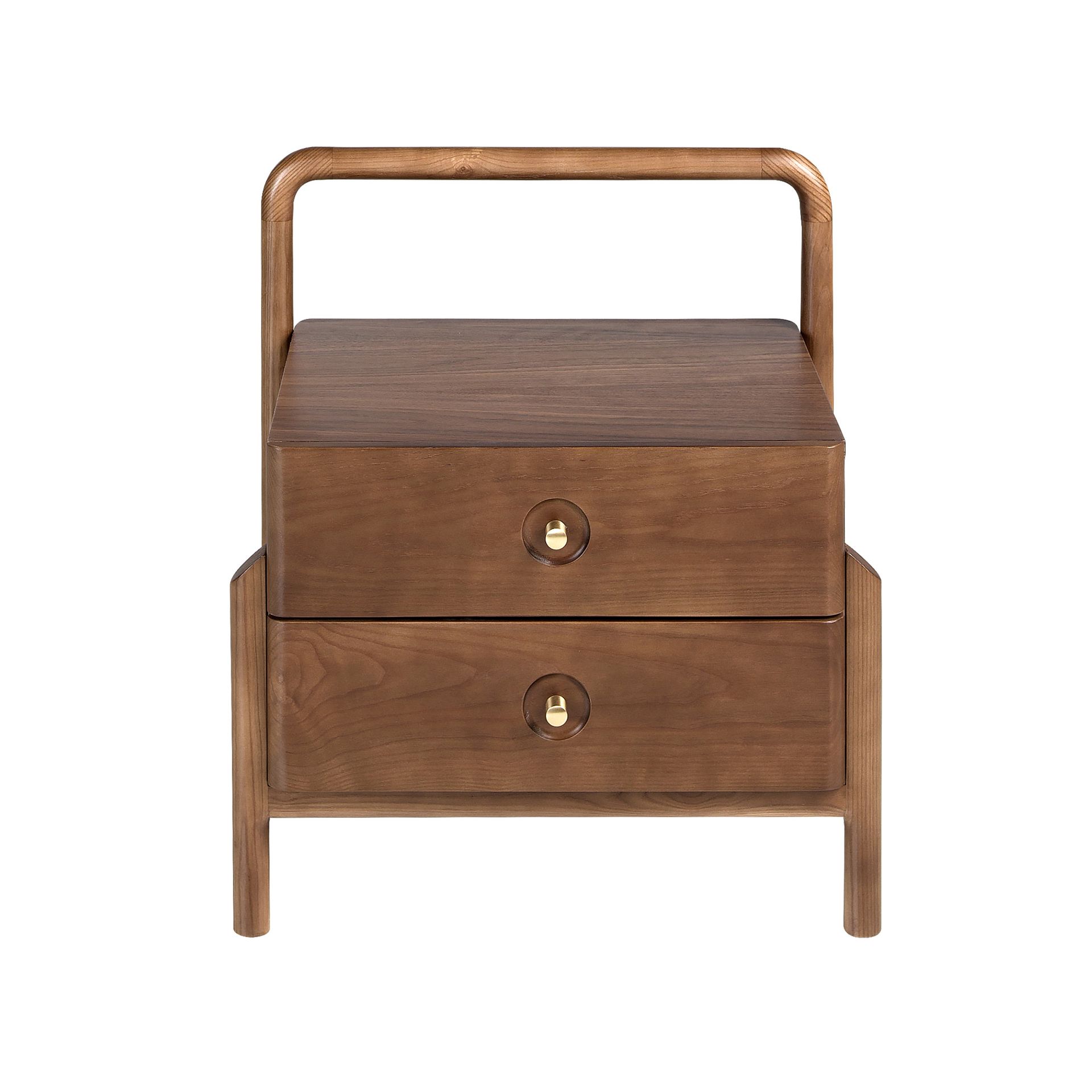 Walnut bedside table