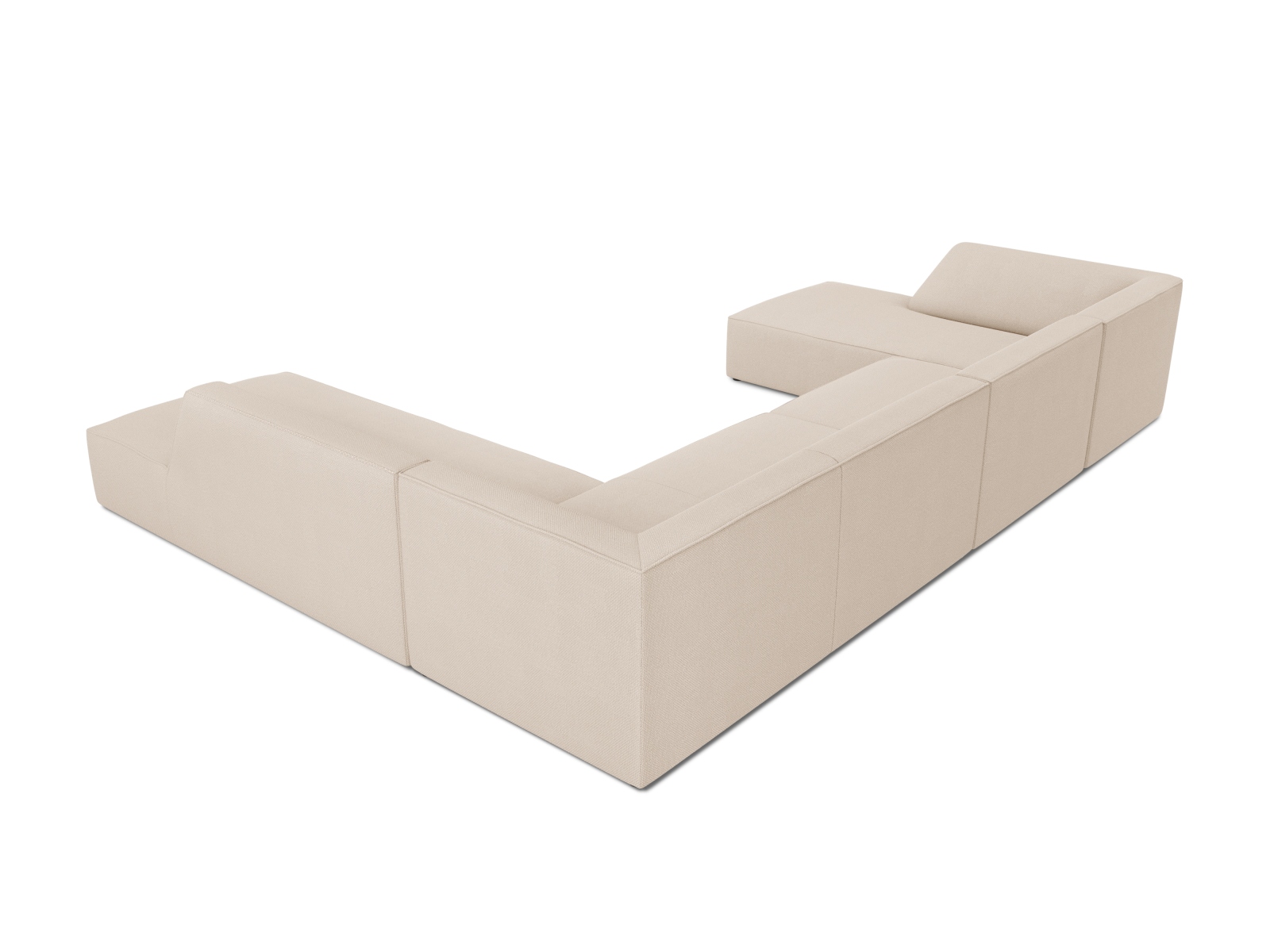 Panoramic Right Corner Sofa, "Ruby", 7 Seats, 366x273x69