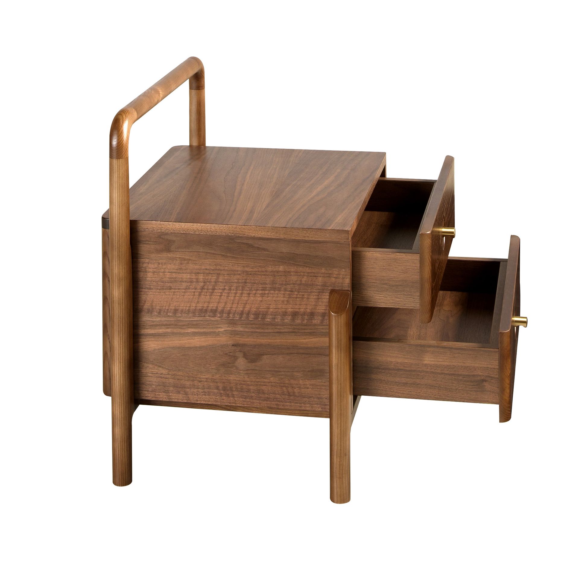 Walnut bedside table